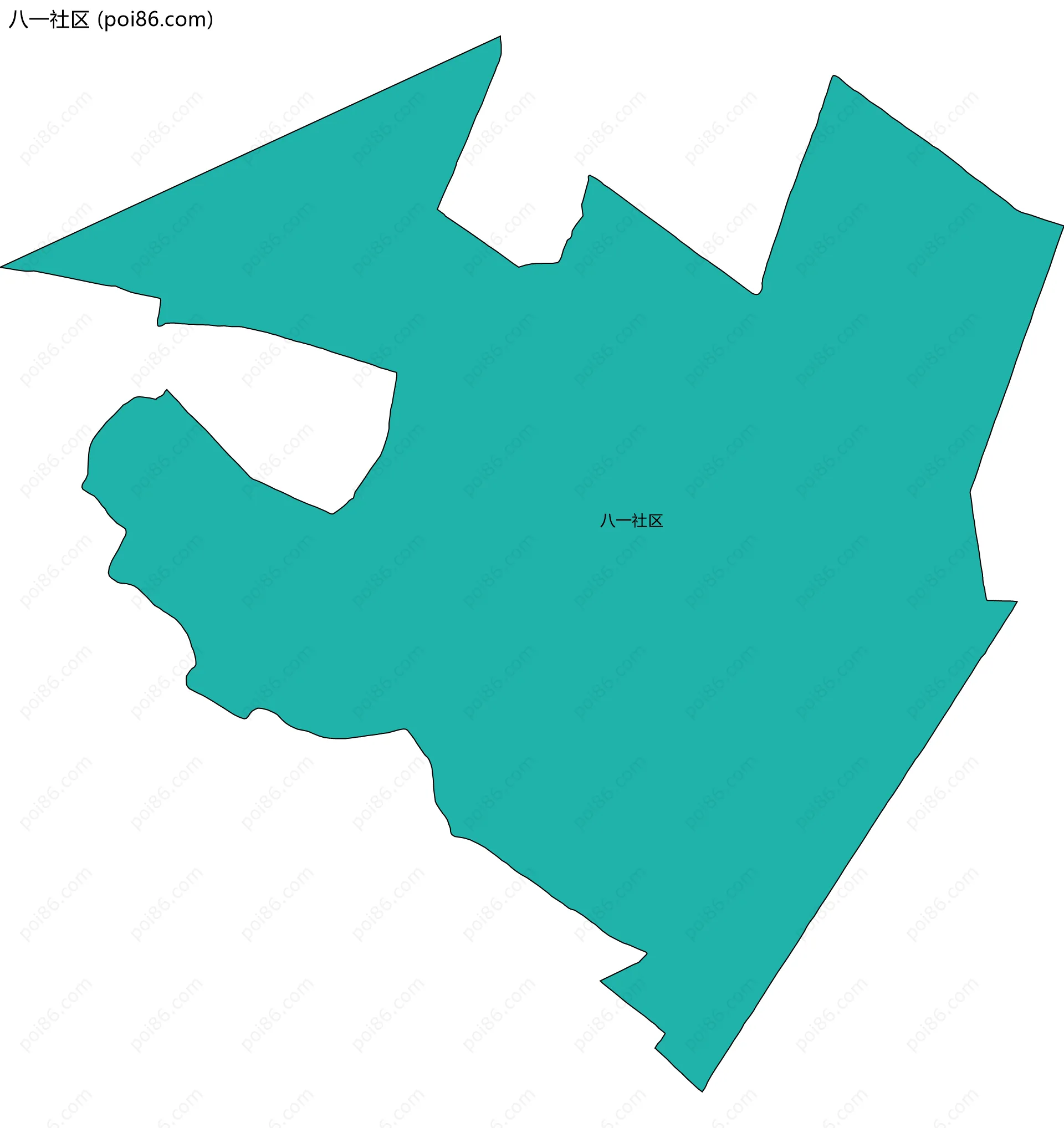 八一社区边界地图