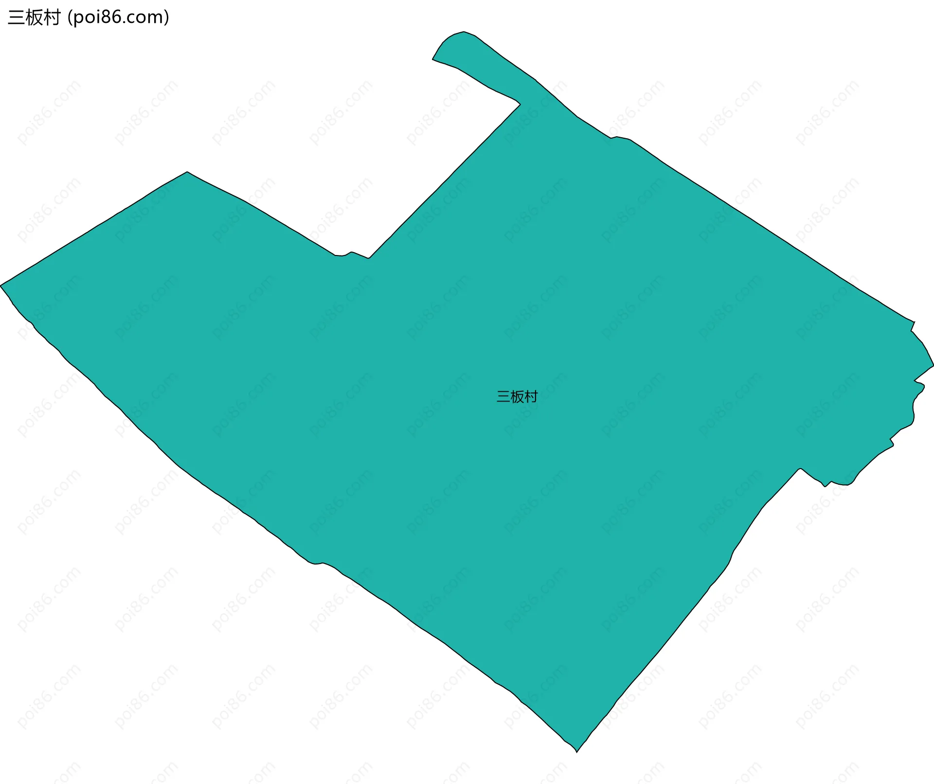 三板村边界地图