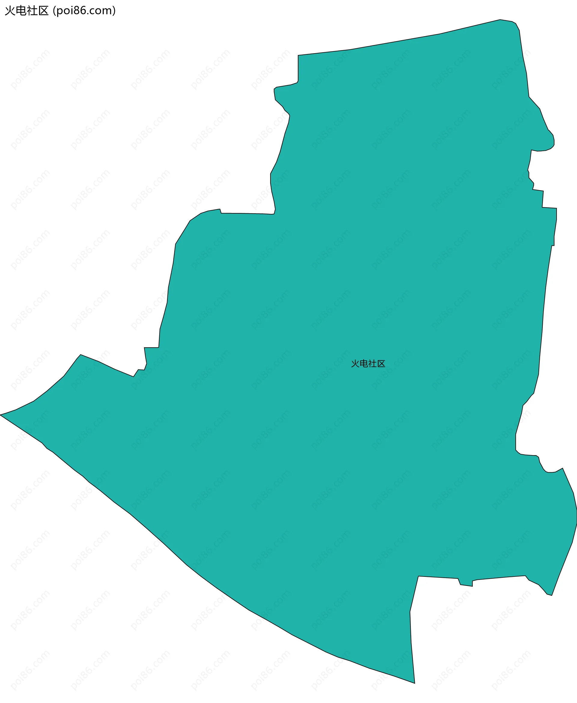 火电社区边界地图