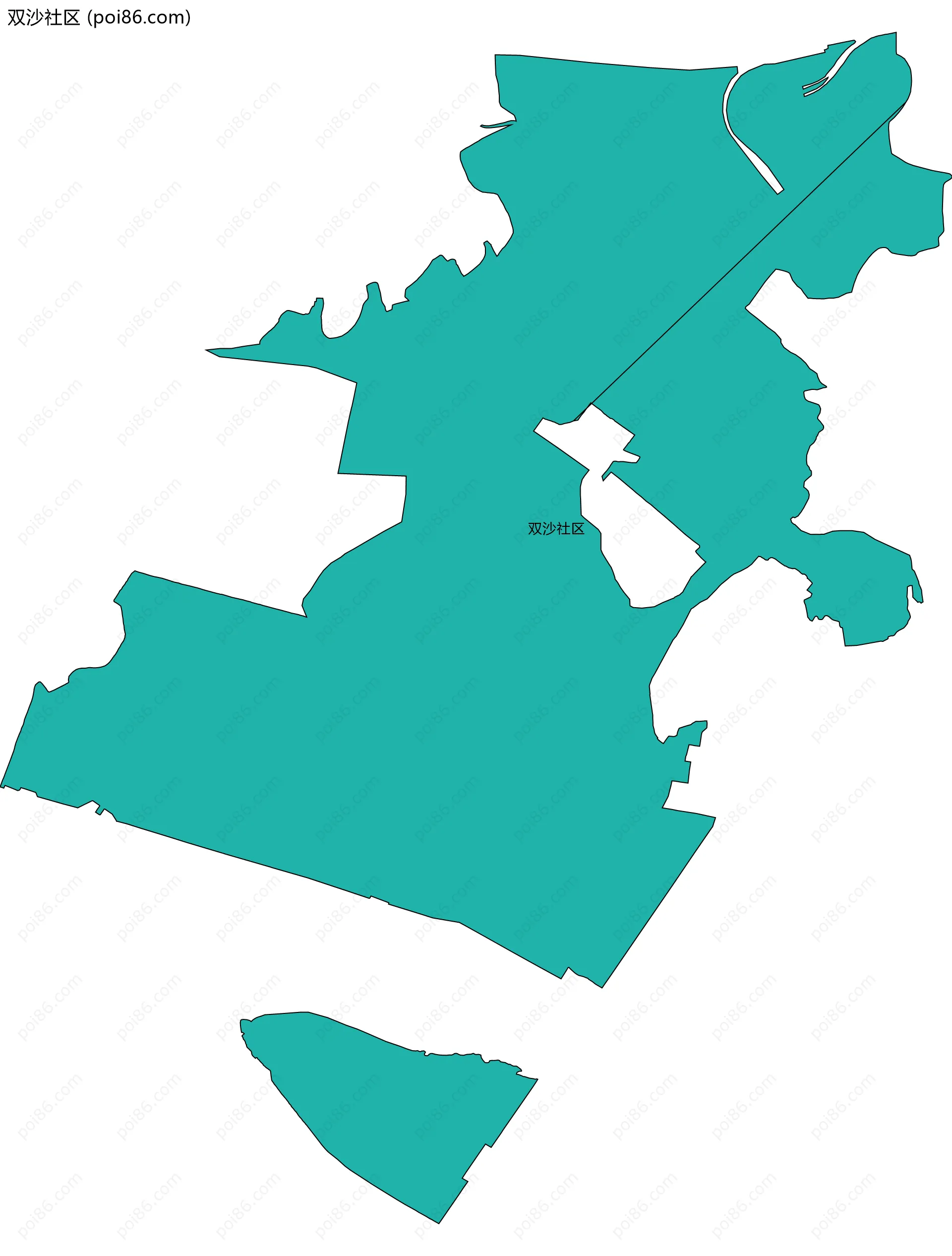 双沙社区边界地图