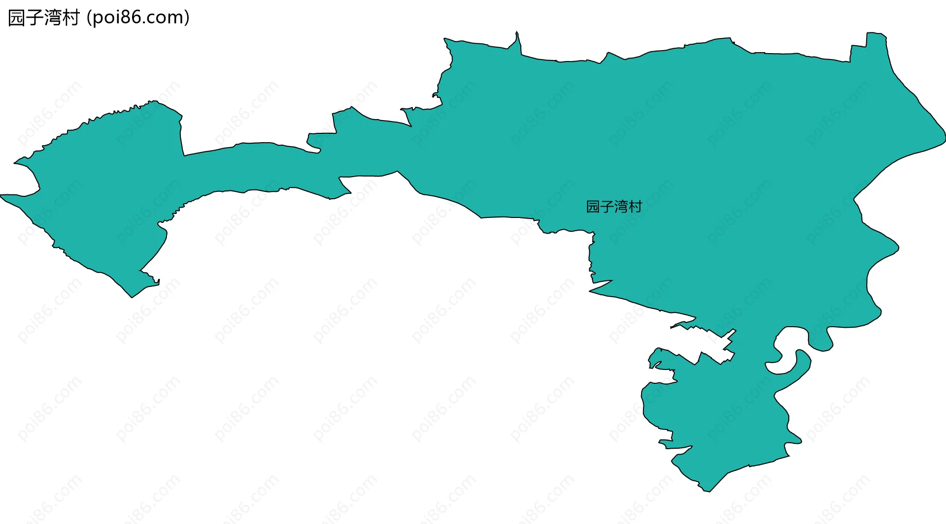 园子湾村边界地图