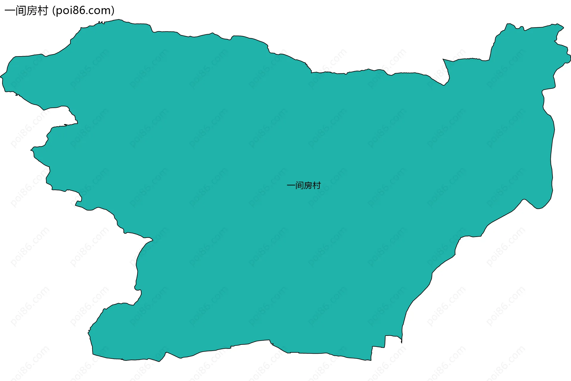 一间房村边界地图