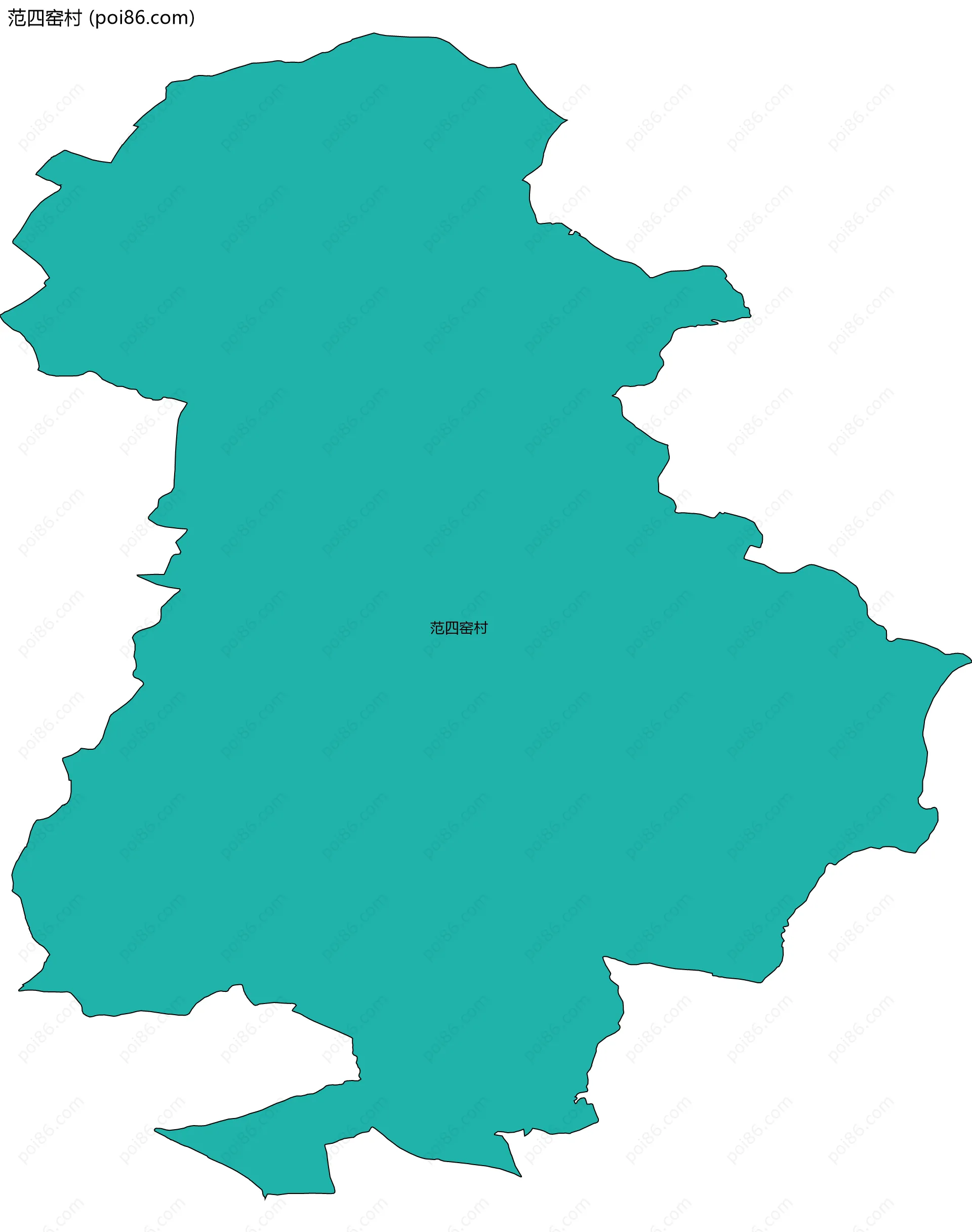 范四窑村边界地图