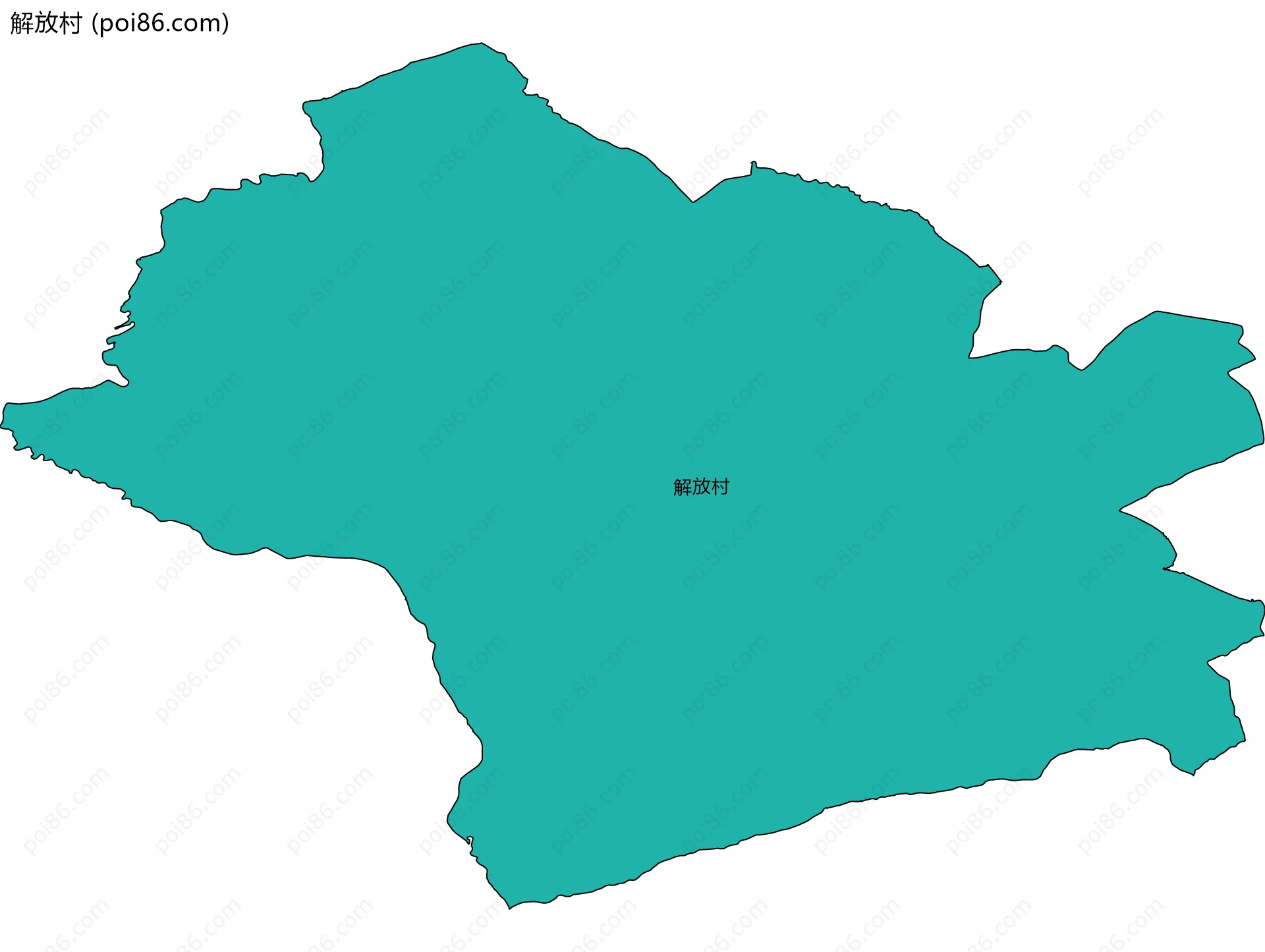 解放村边界地图