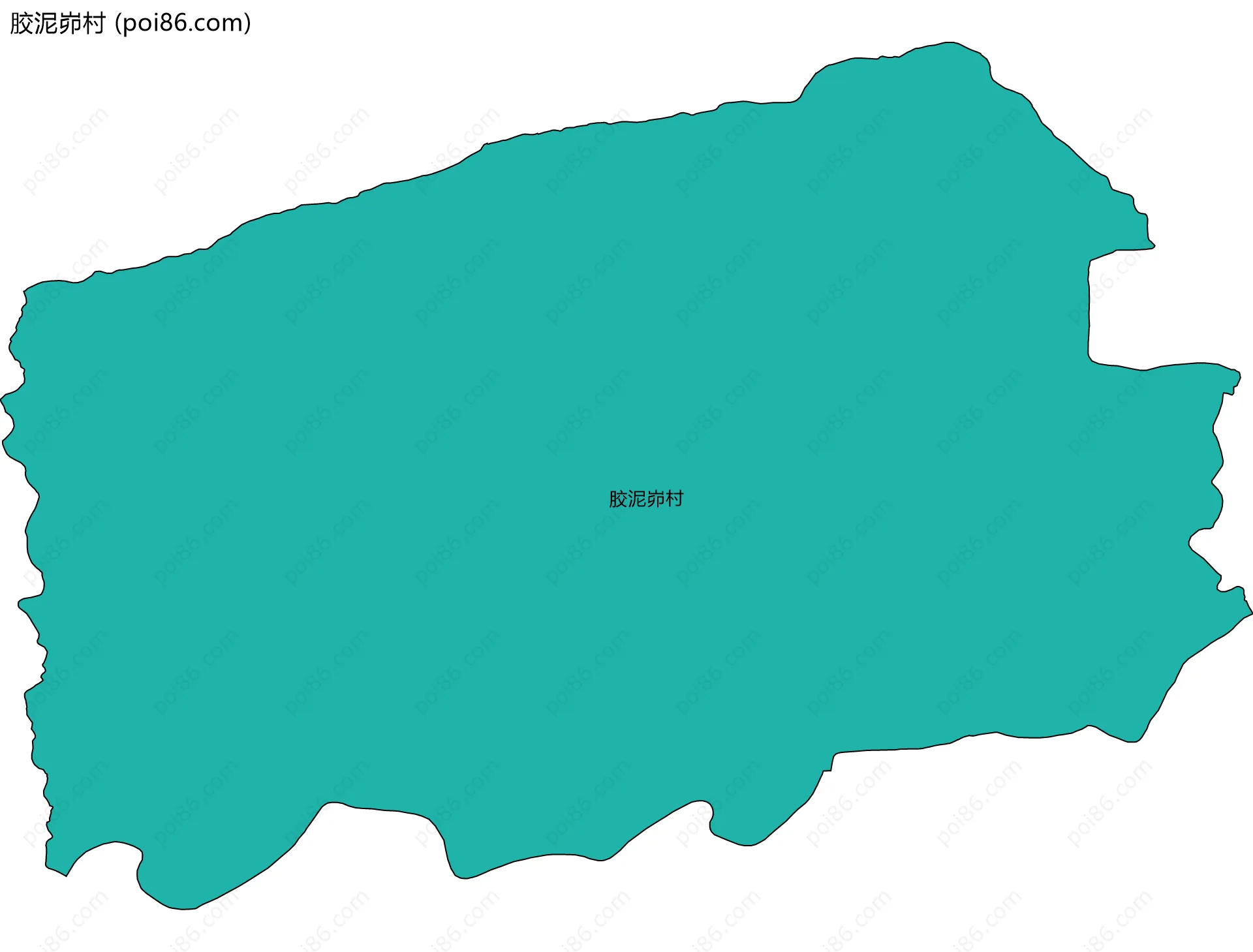 胶泥峁村边界地图