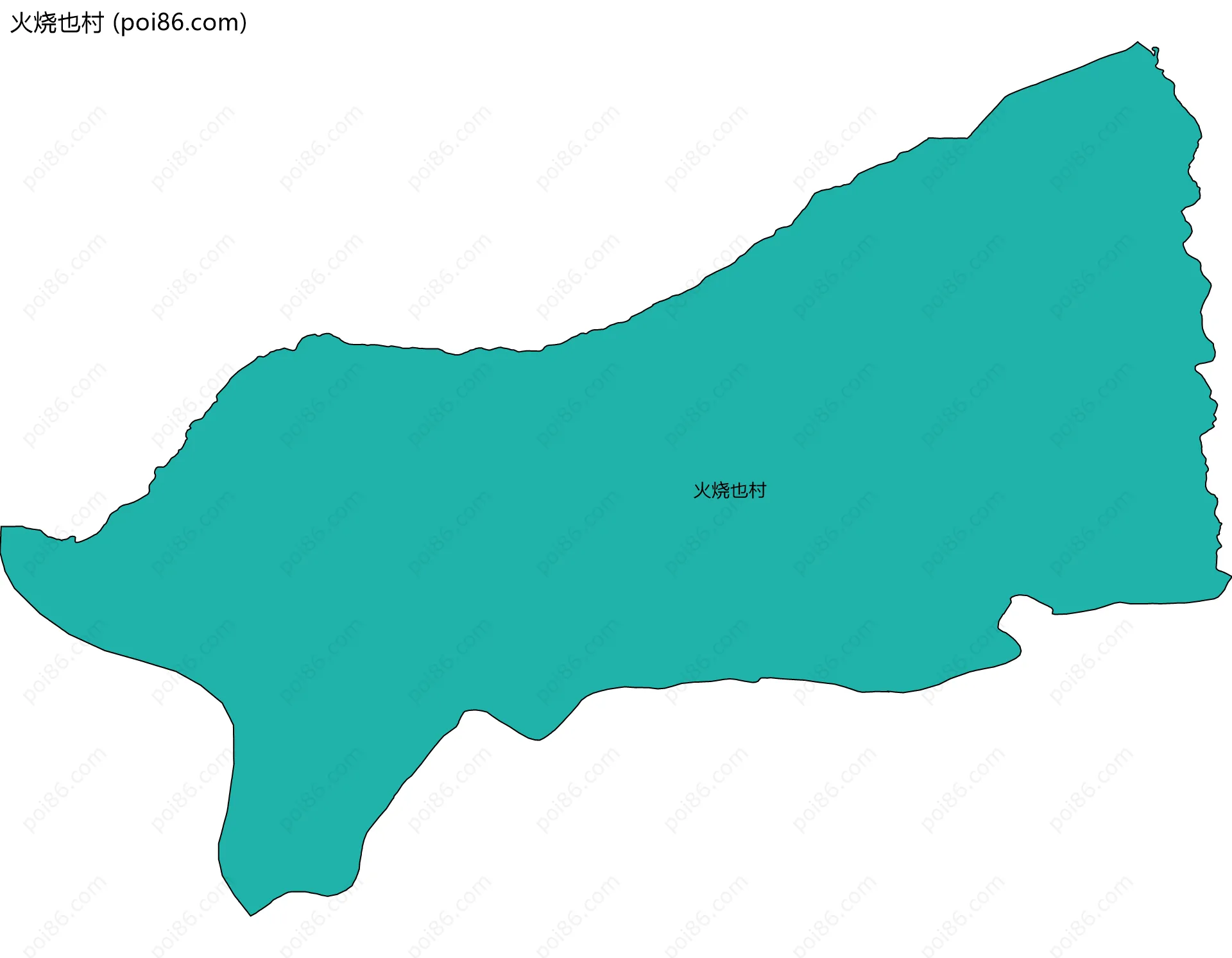 火烧也村边界地图