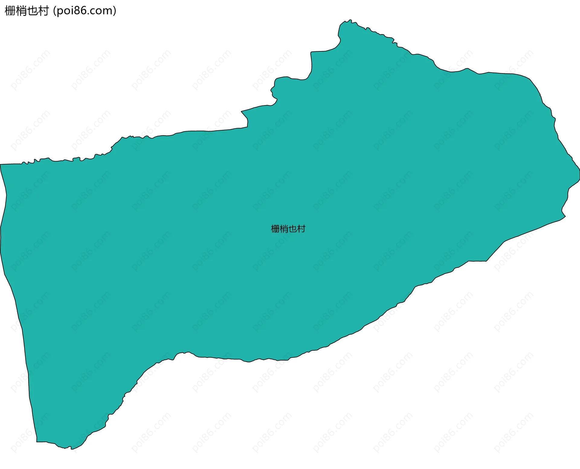 栅梢也村边界地图