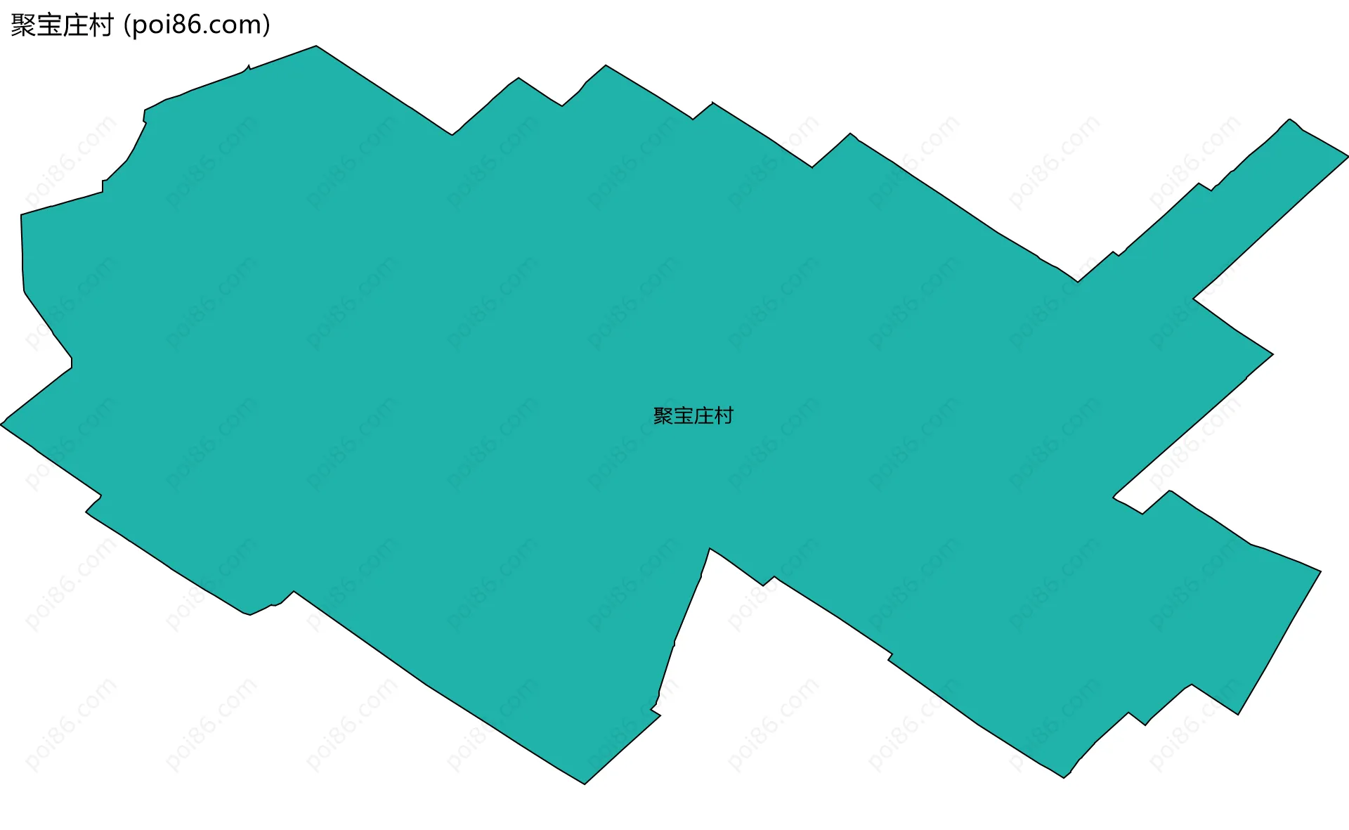 聚宝庄村边界地图