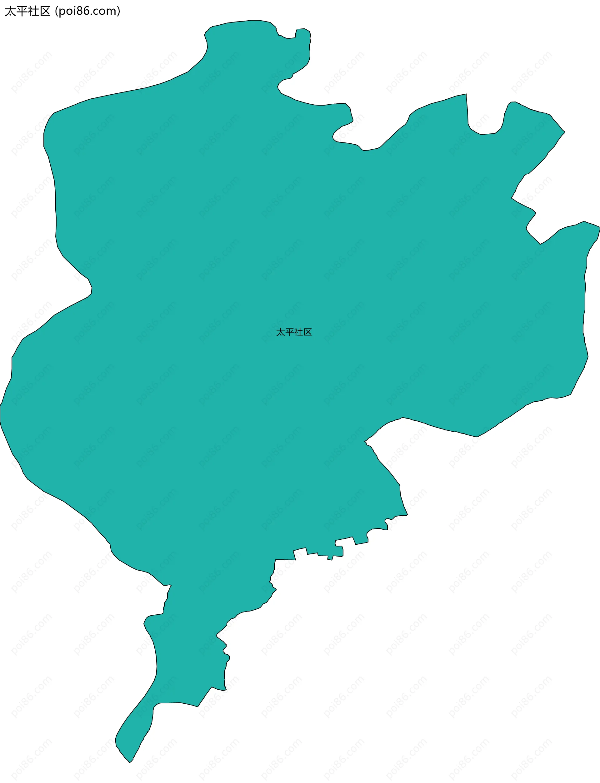太平社区边界地图