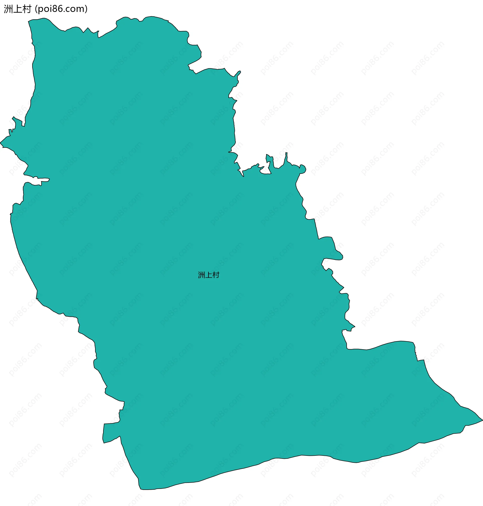 洲上村边界地图