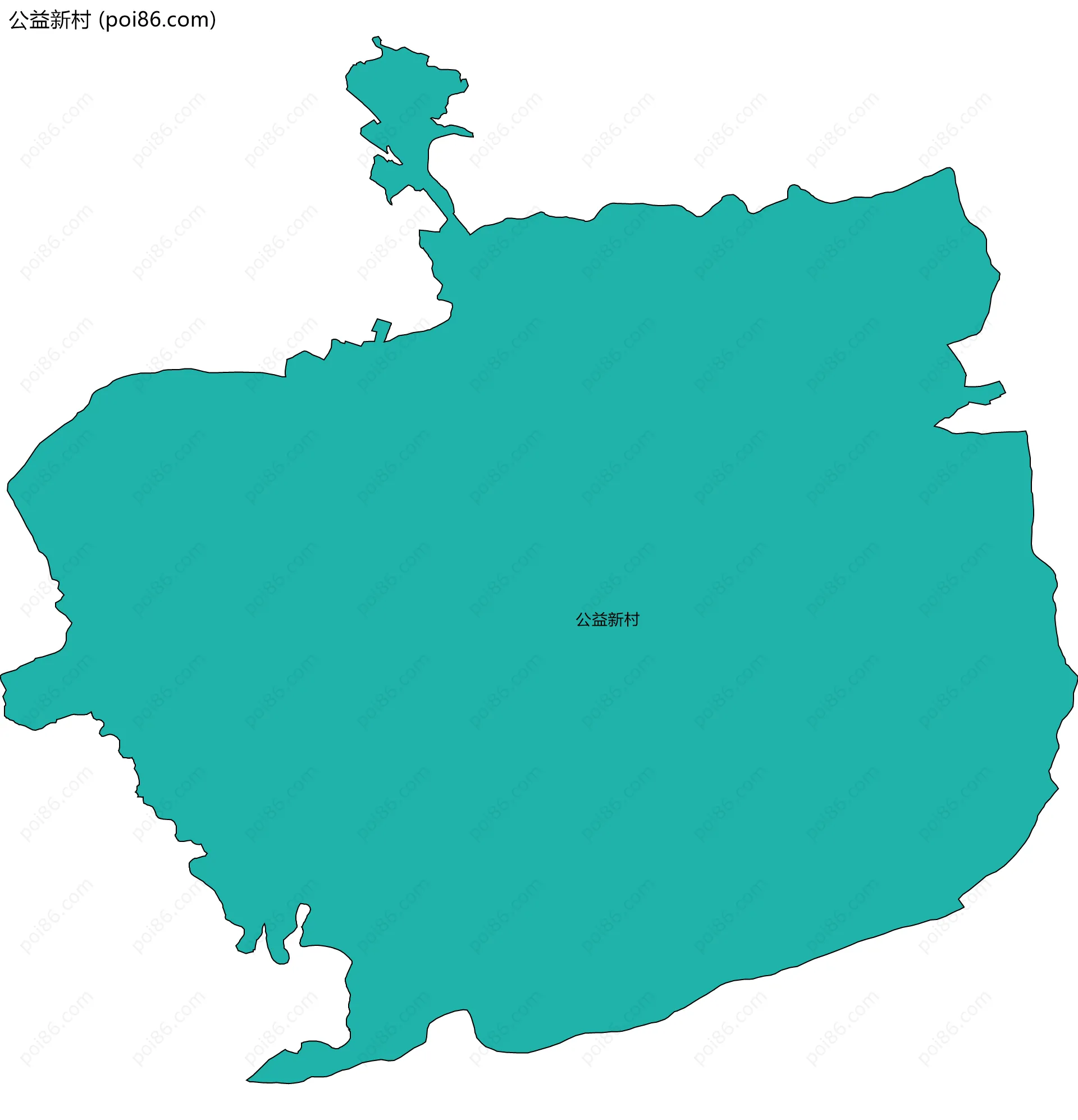 公益新村边界地图