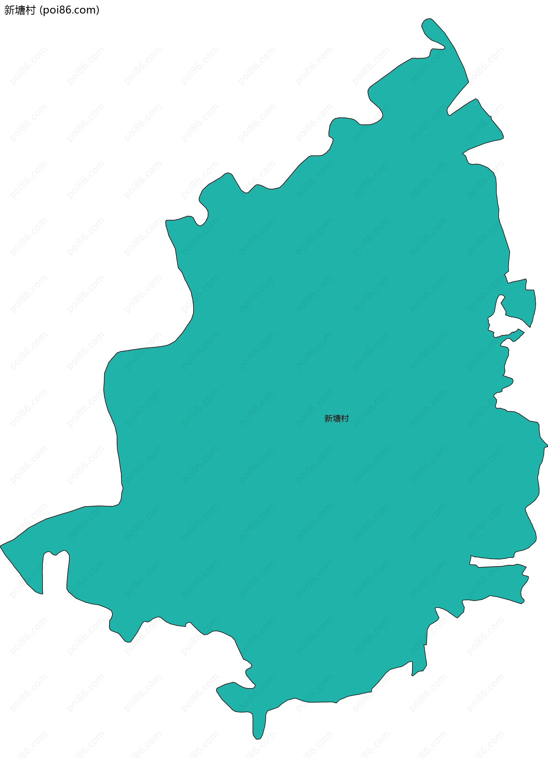 新塘村边界地图