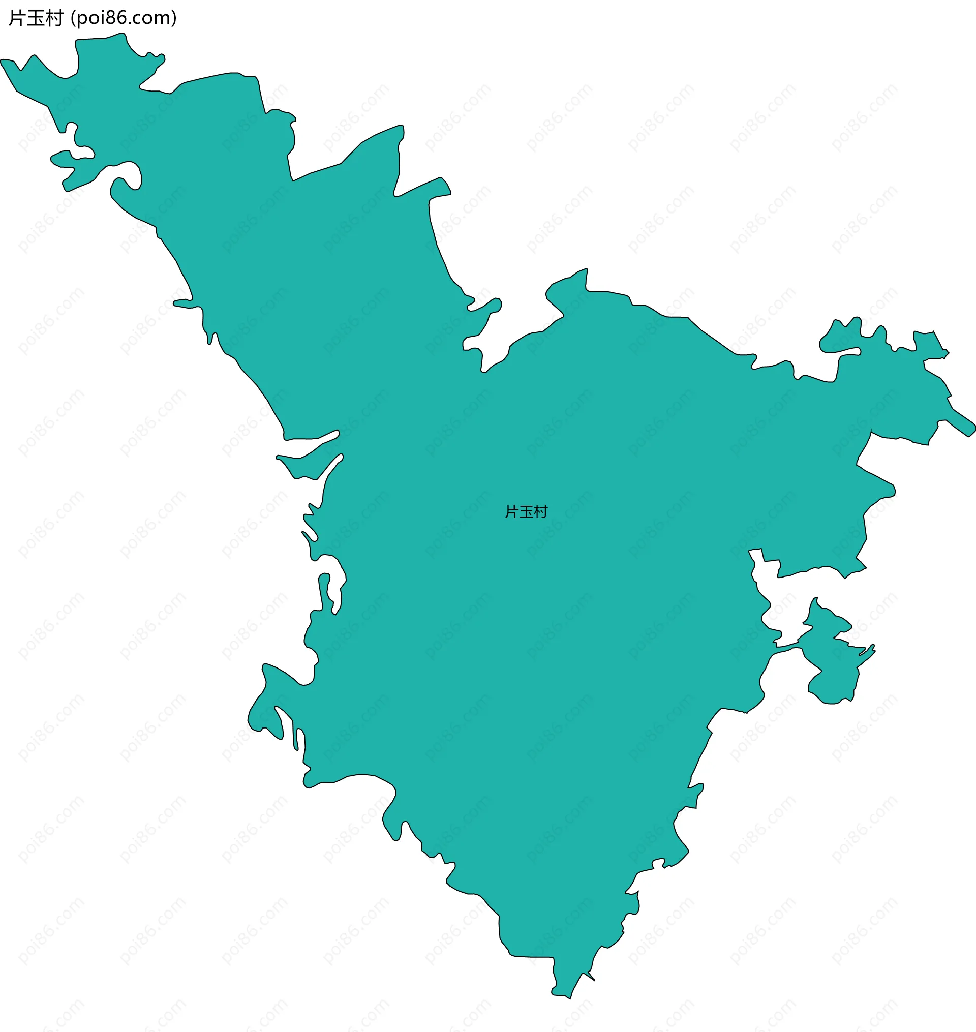 片玉村边界地图