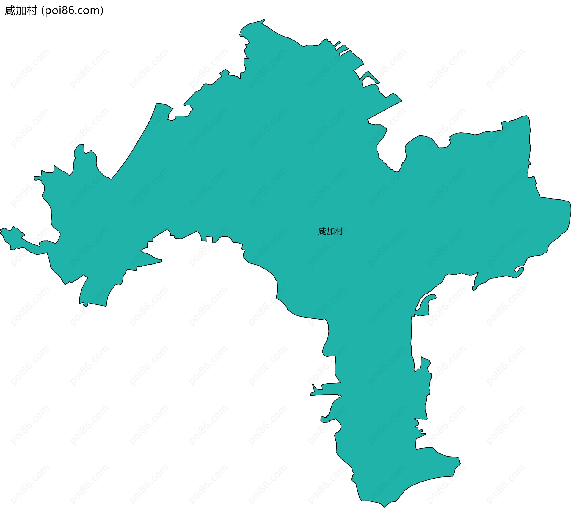 咸加村边界地图