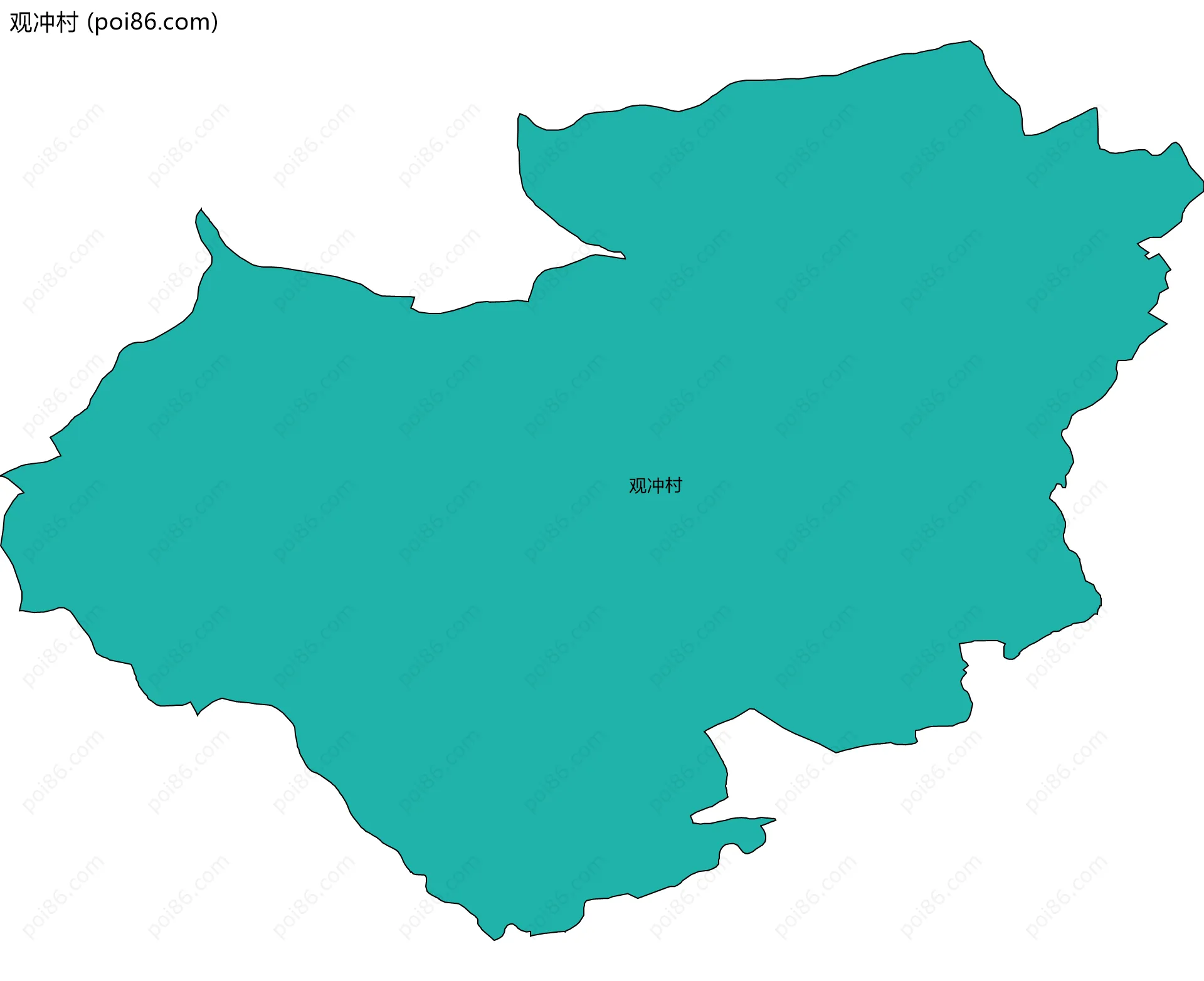 观冲村边界地图