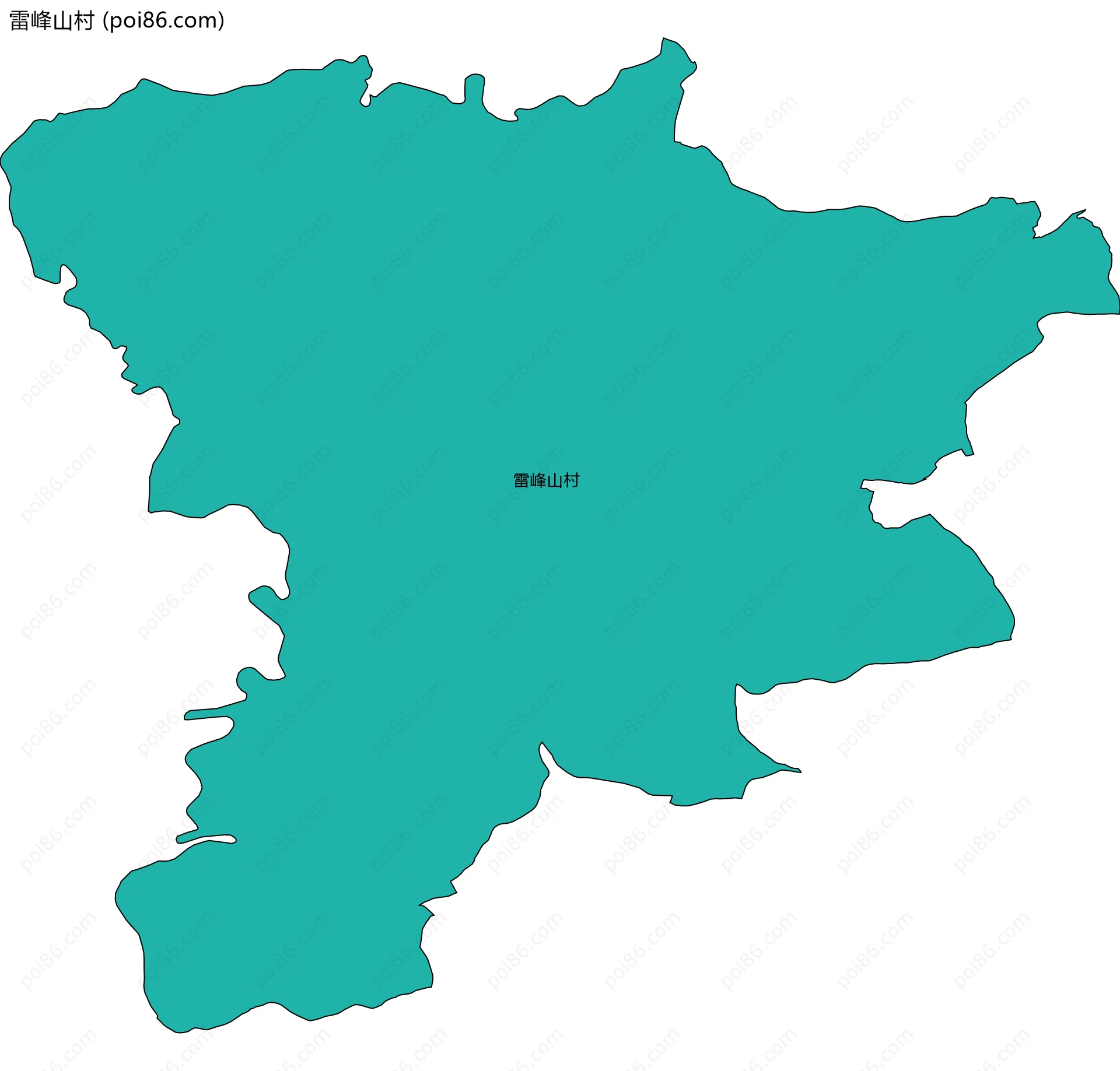 雷峰山村边界地图