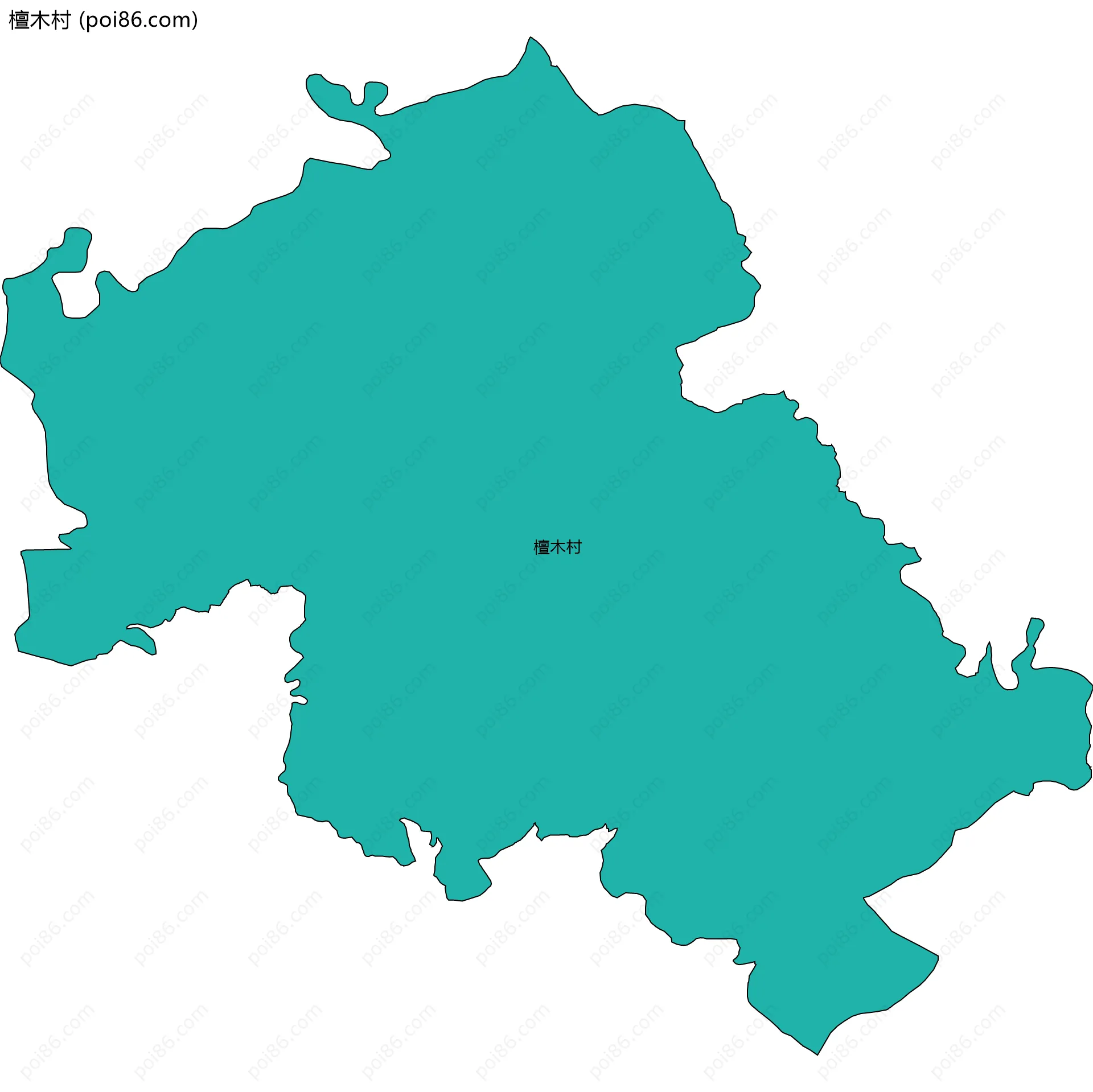 檀木村边界地图