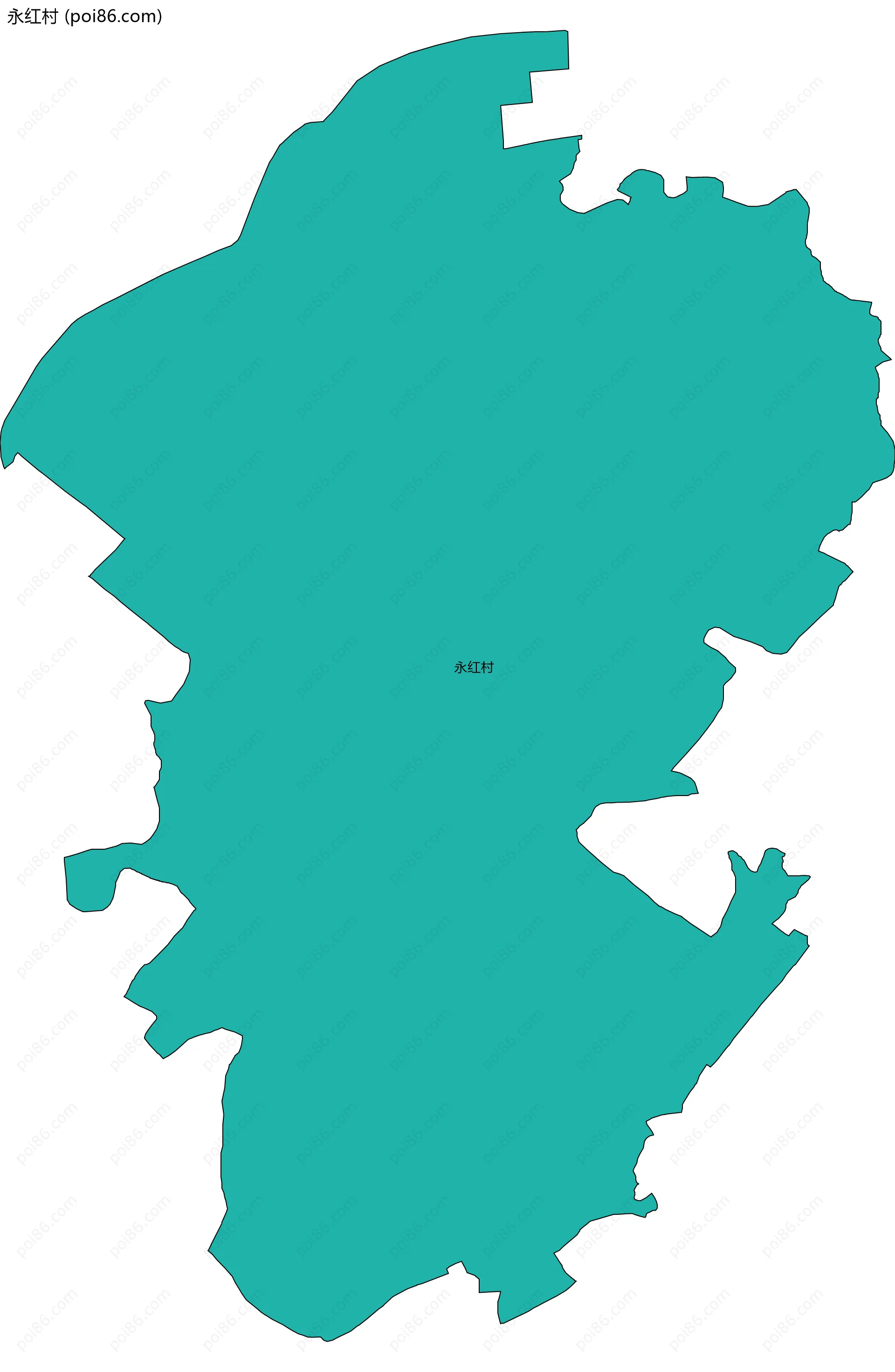 永红村边界地图