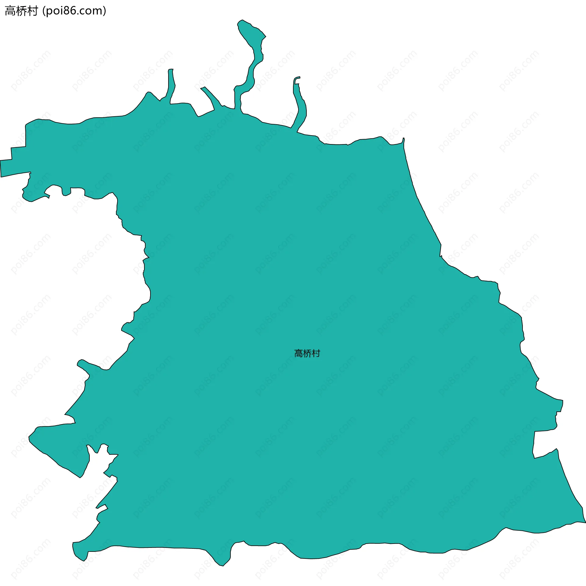 高桥村边界地图