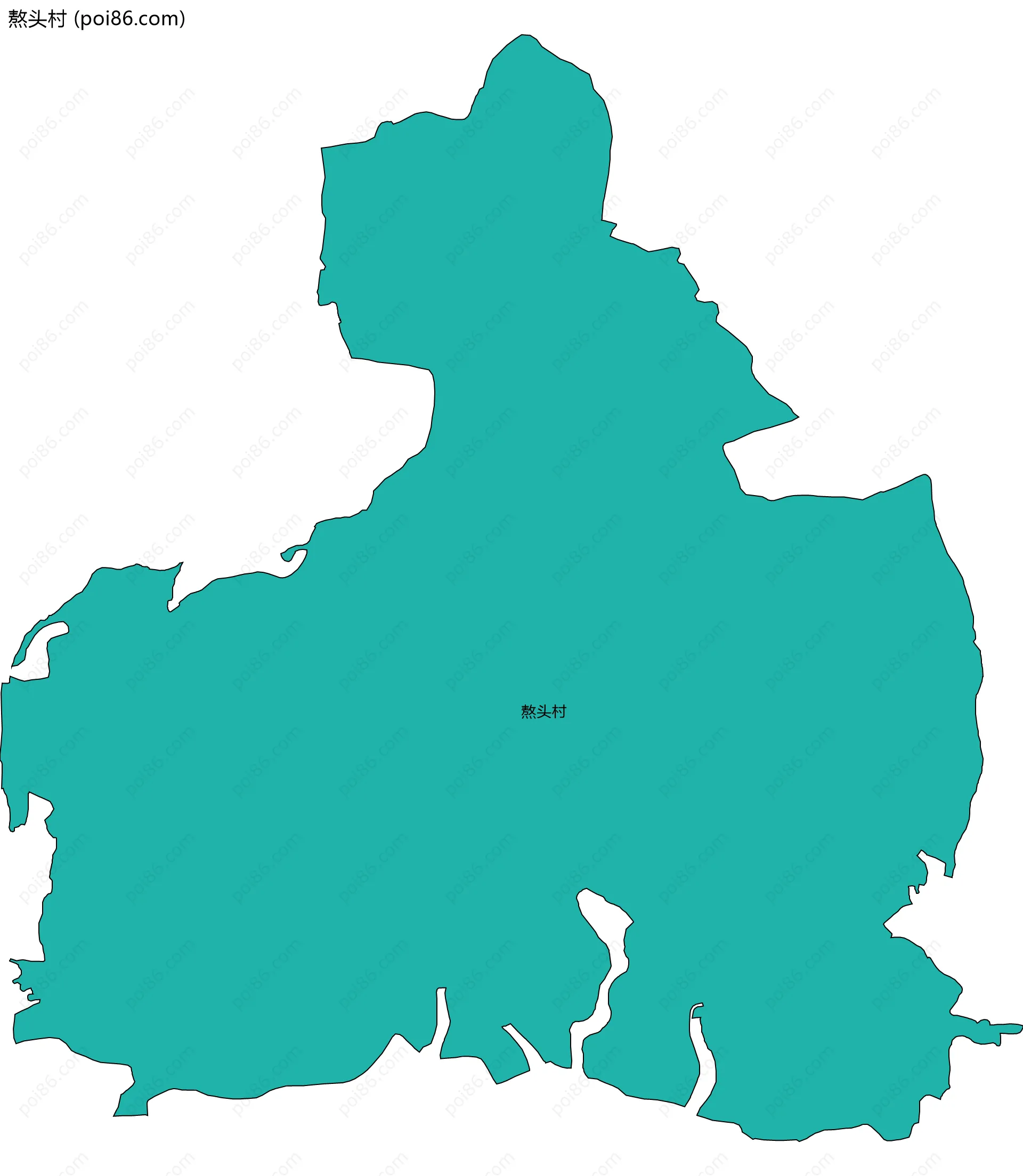 熬头村边界地图