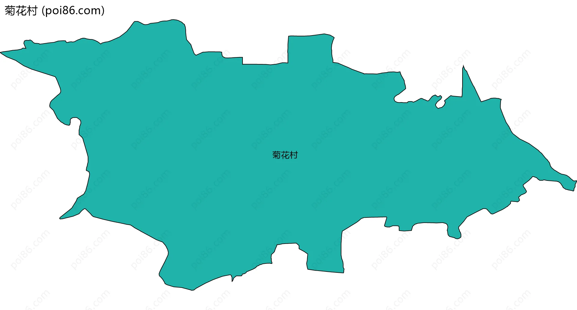 菊花村边界地图