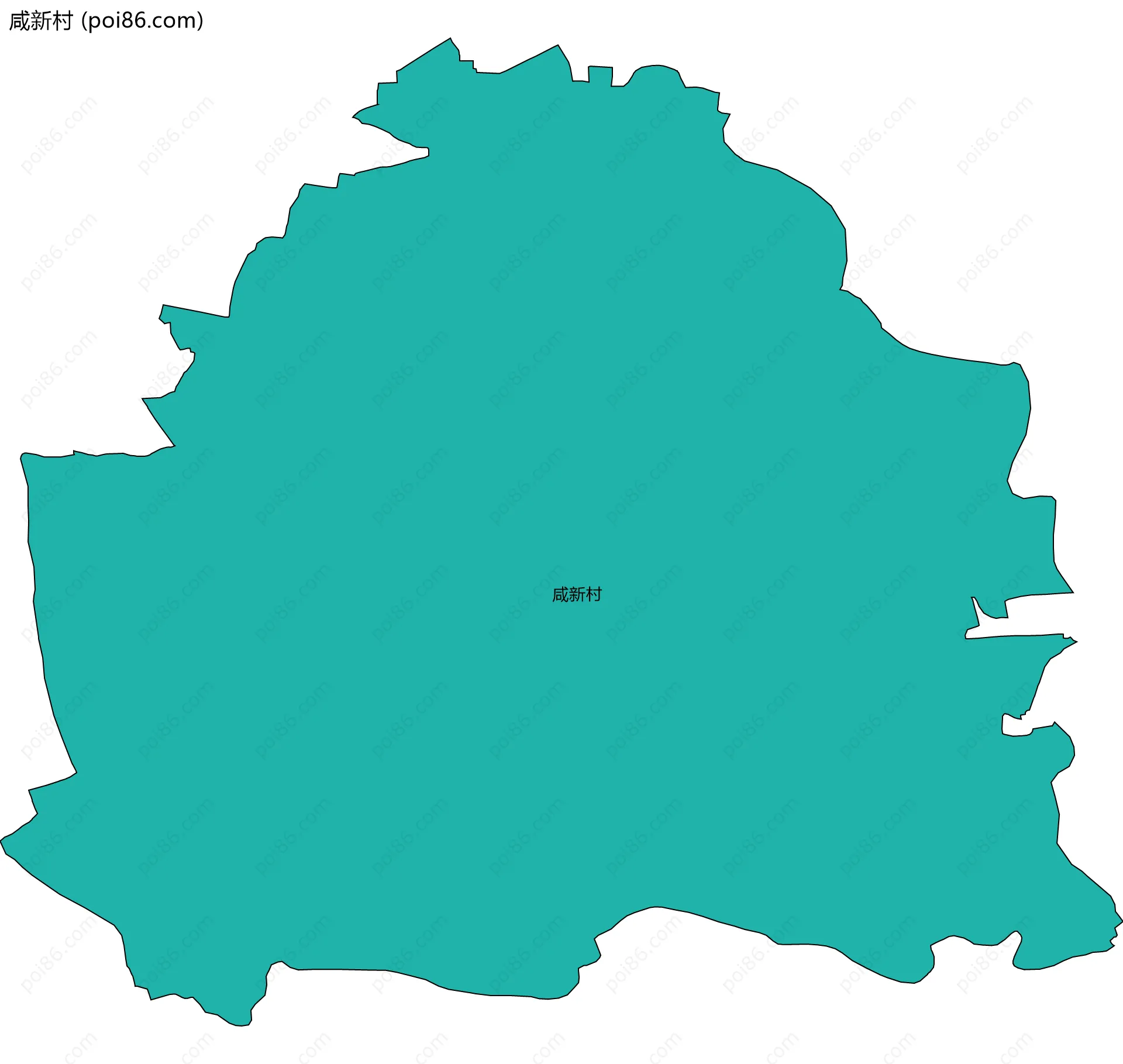 咸新村边界地图