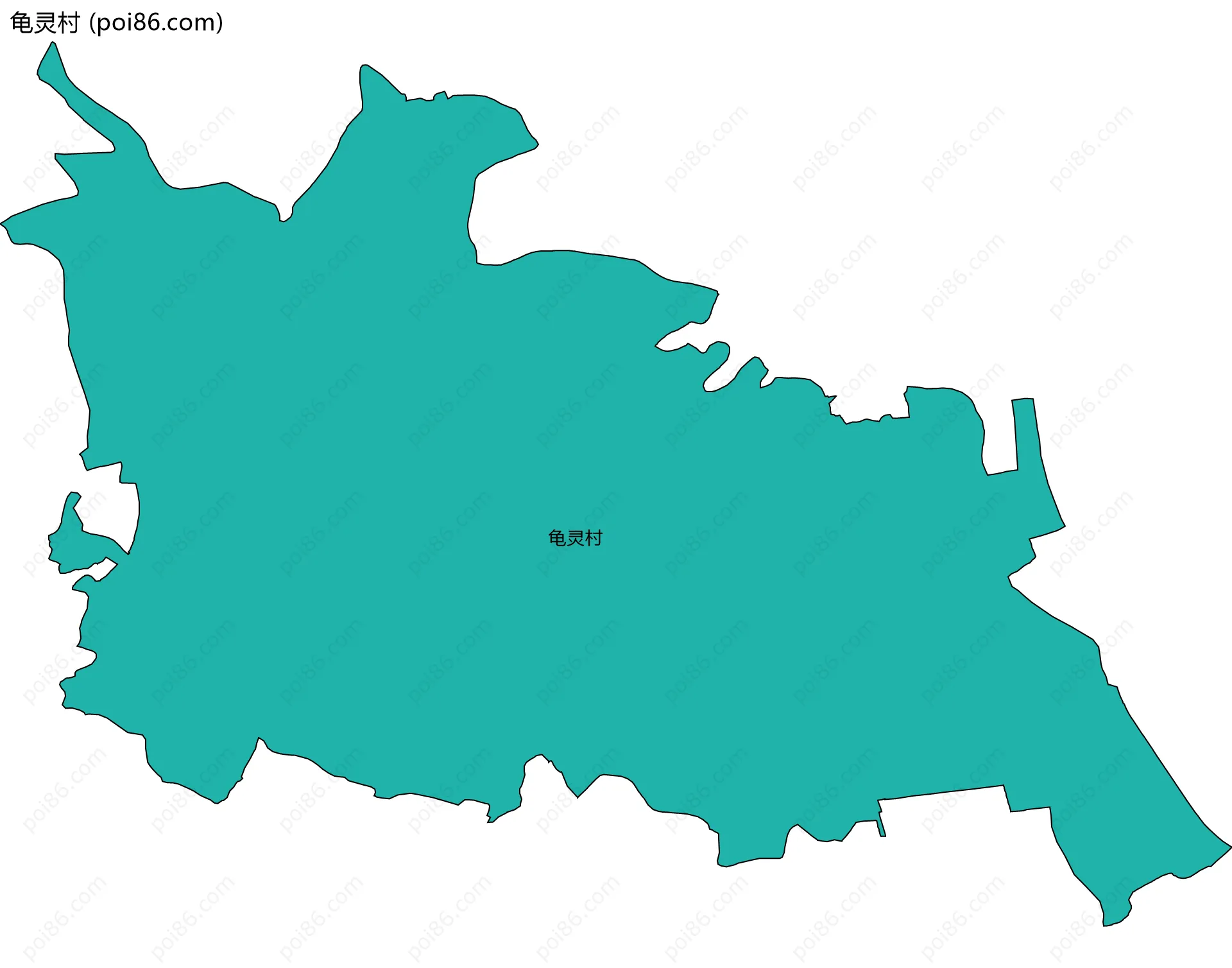 龟灵村边界地图