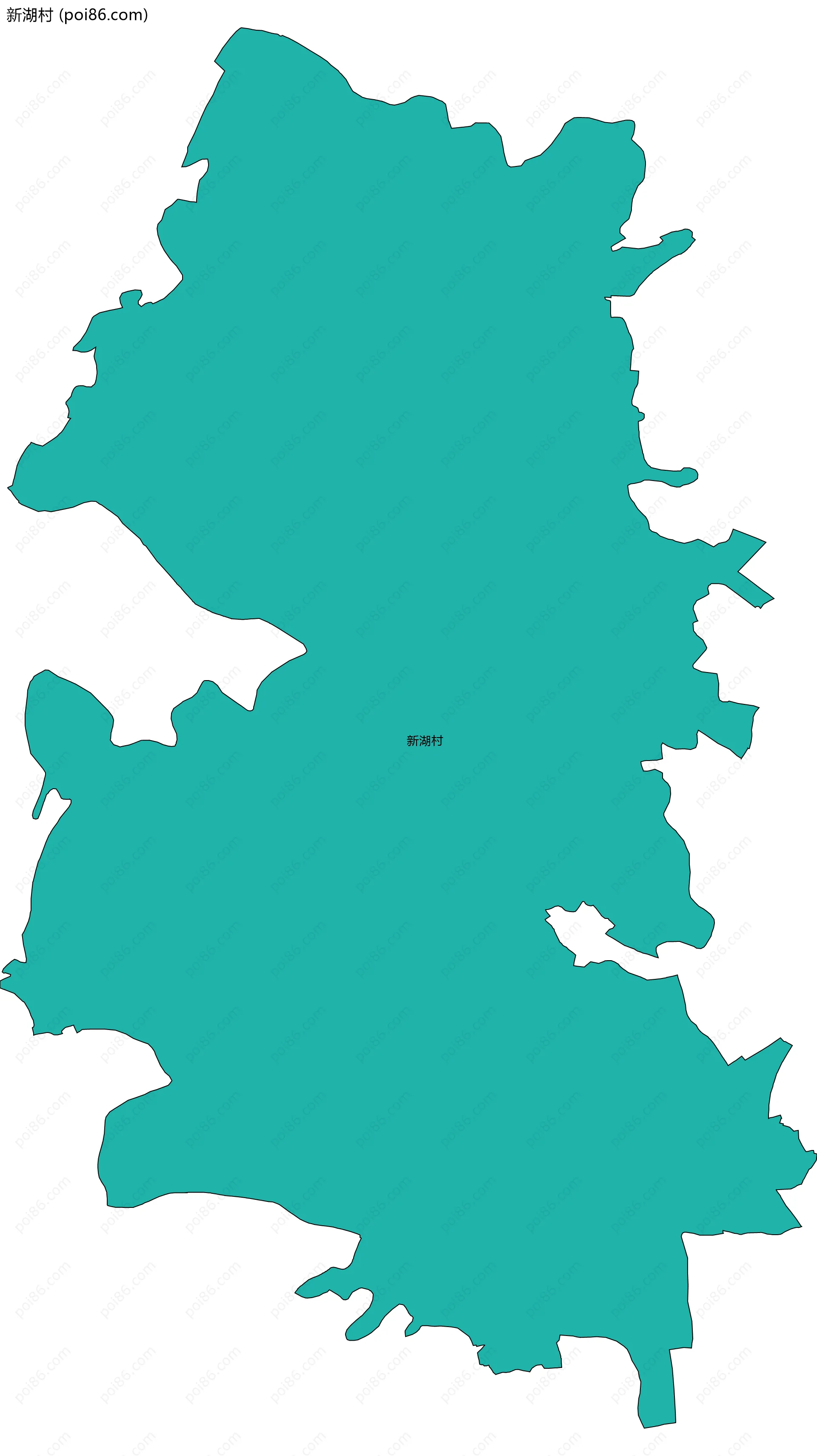 新湖村边界地图