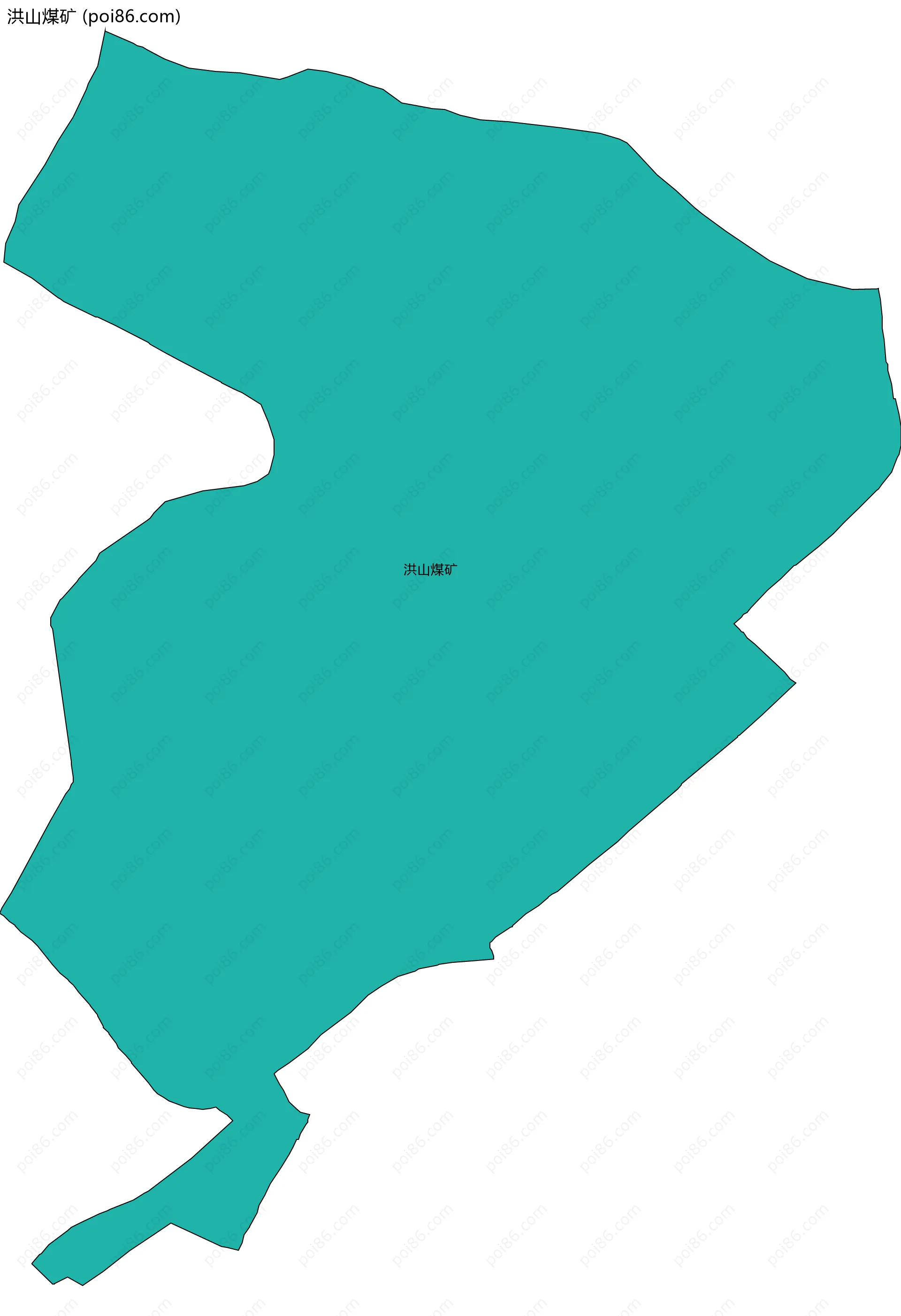 洪山煤矿边界地图