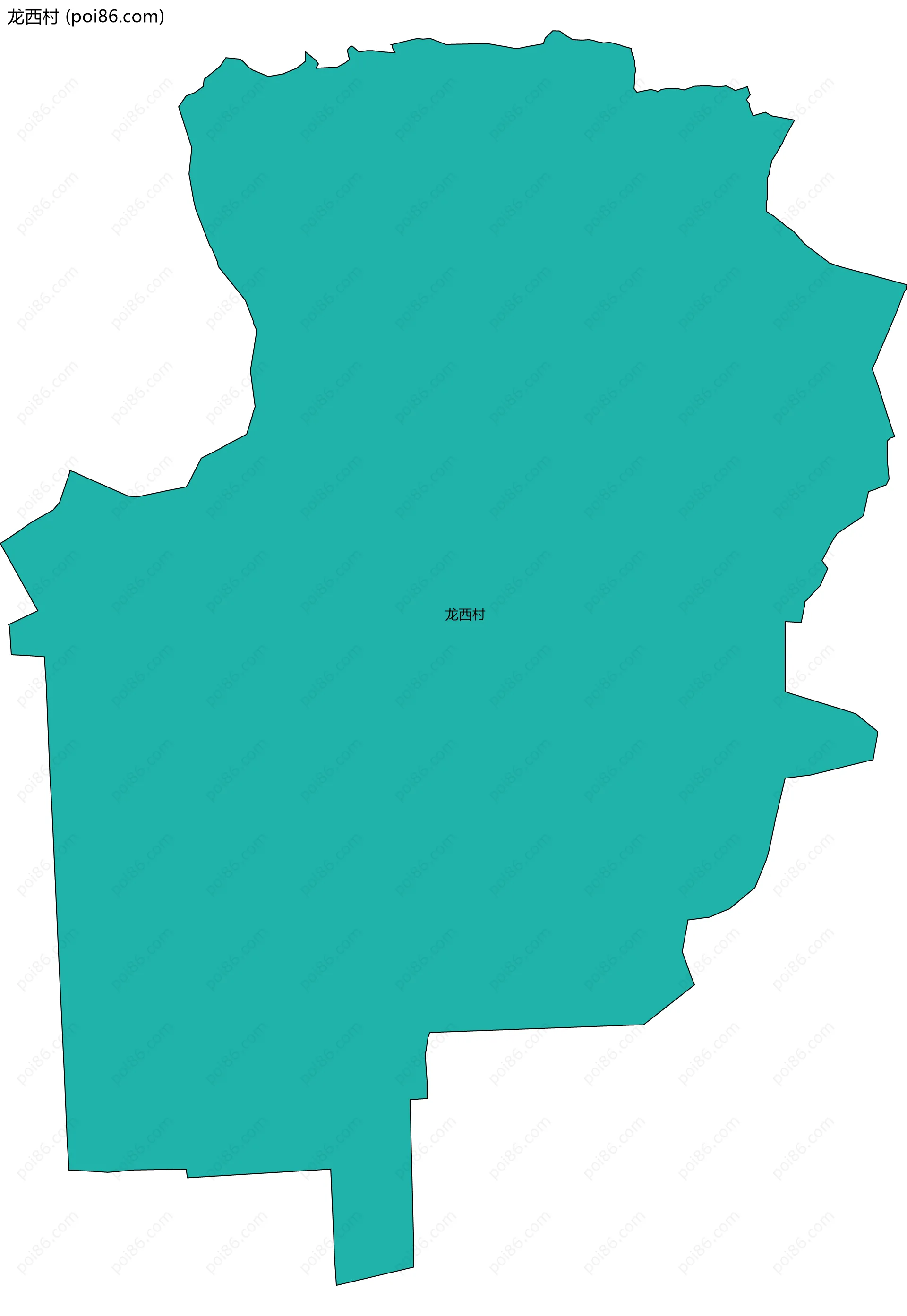 龙西村边界地图