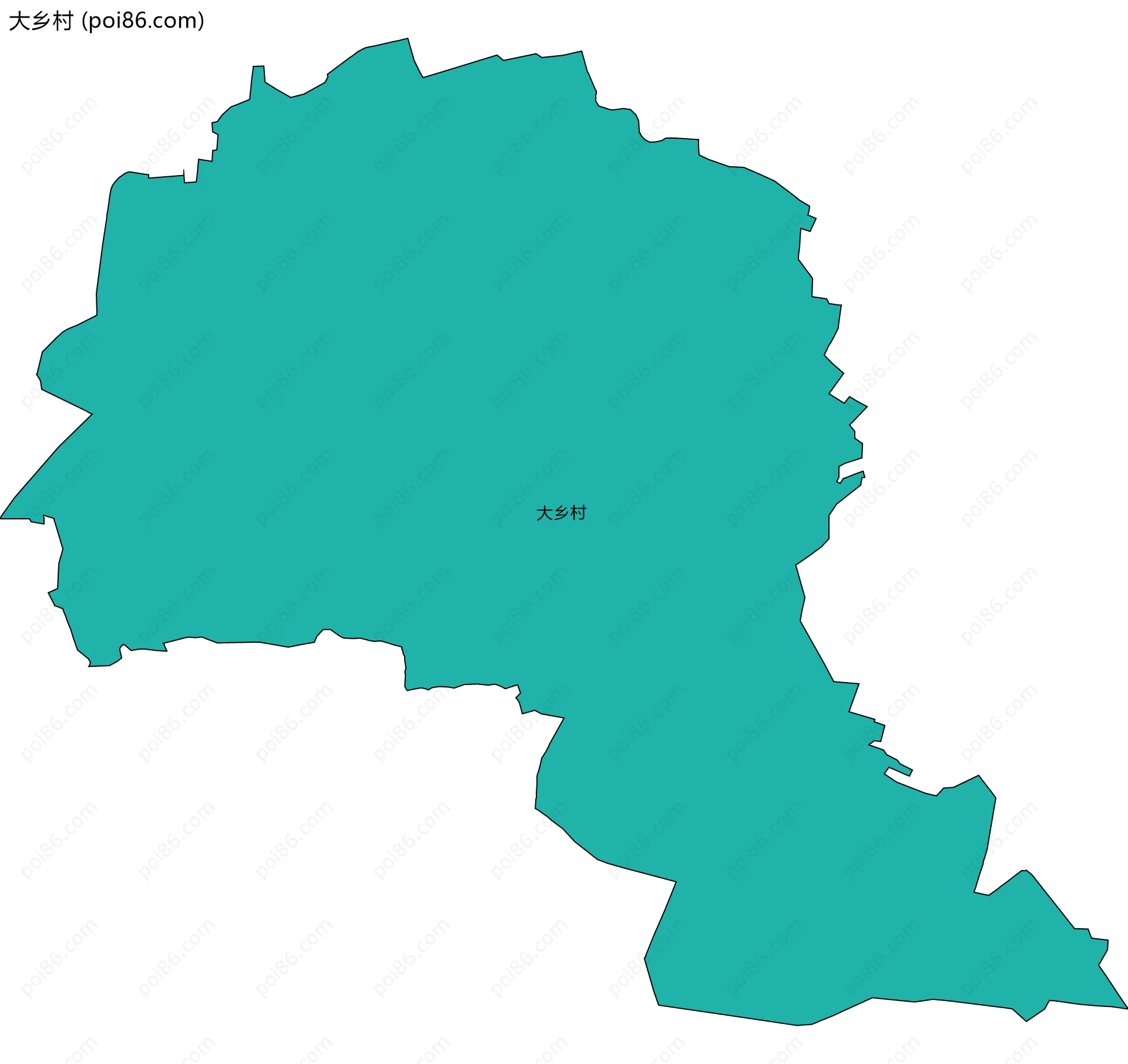 大乡村边界地图