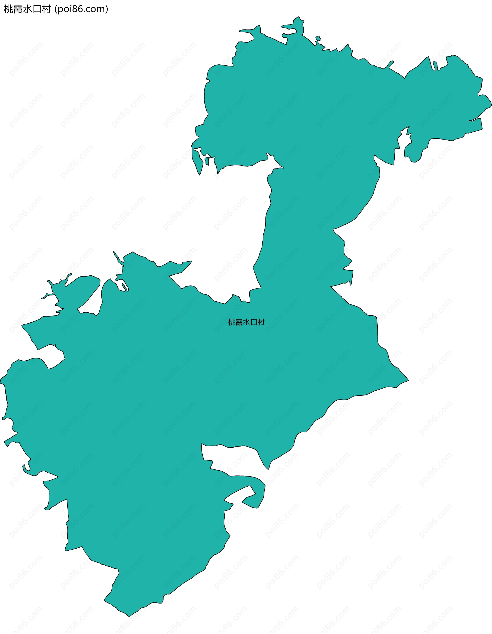 桃霞水口村边界地图