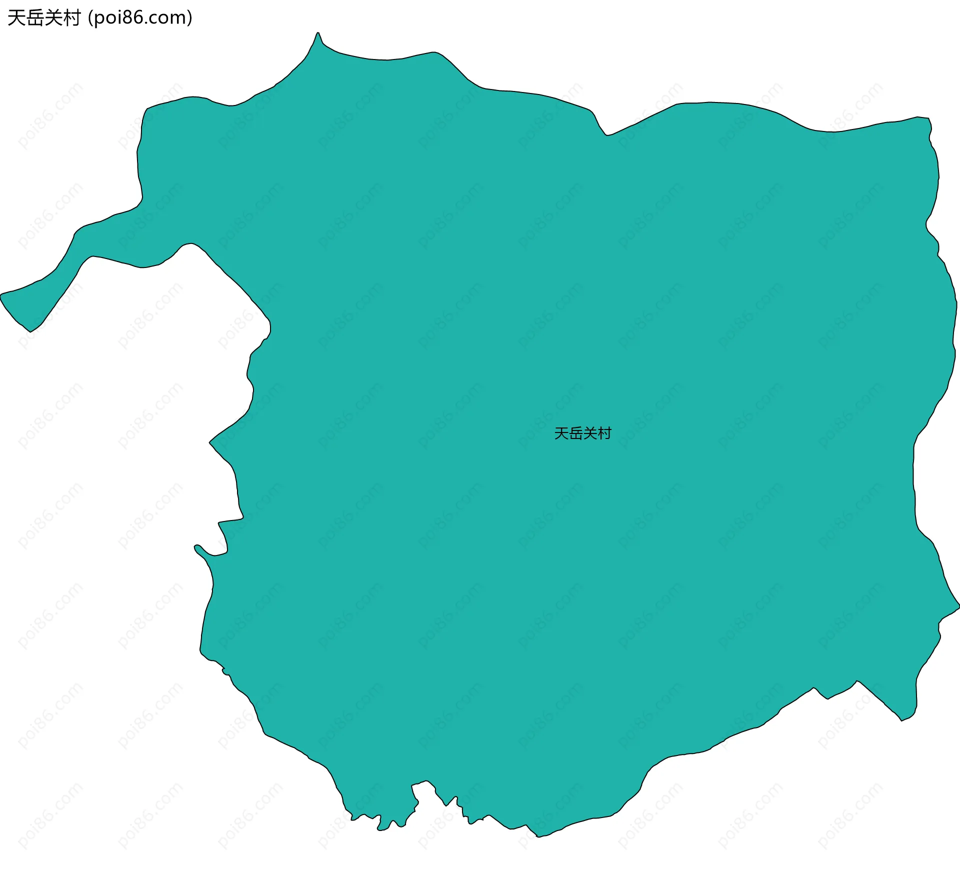 天岳关村边界地图