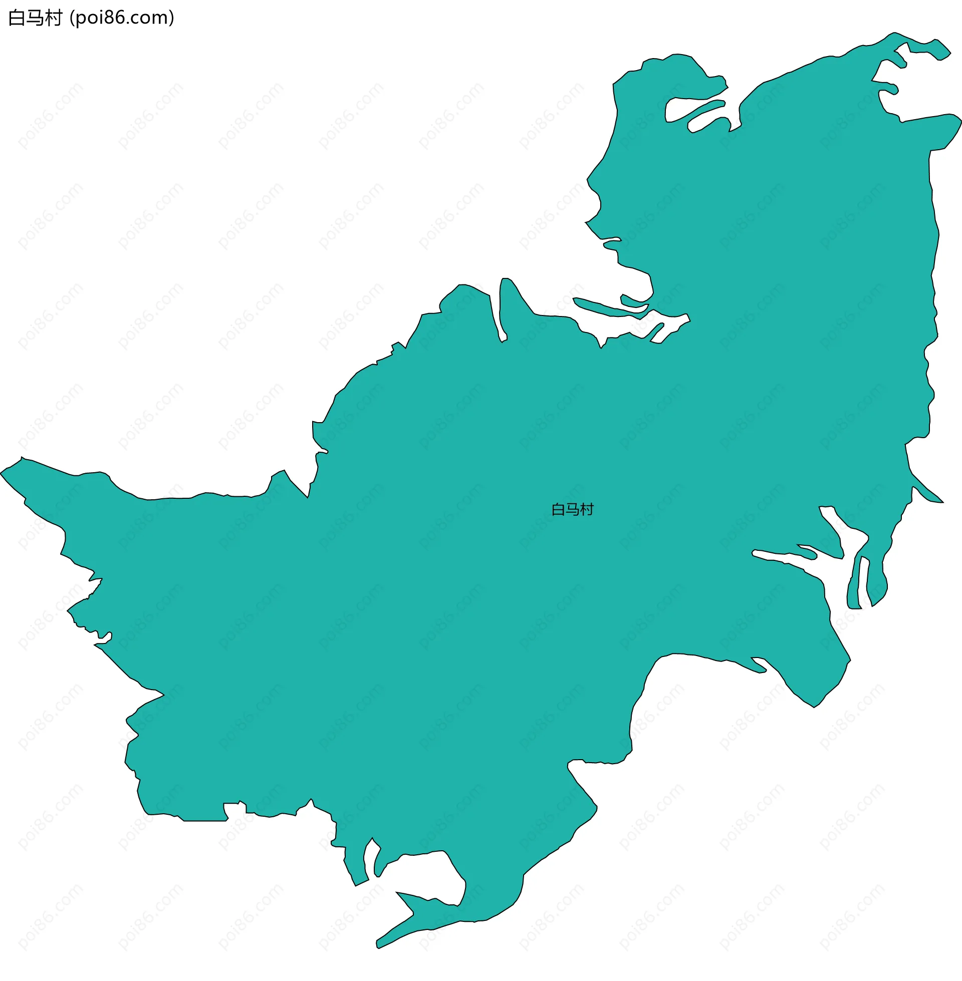 白马村边界地图