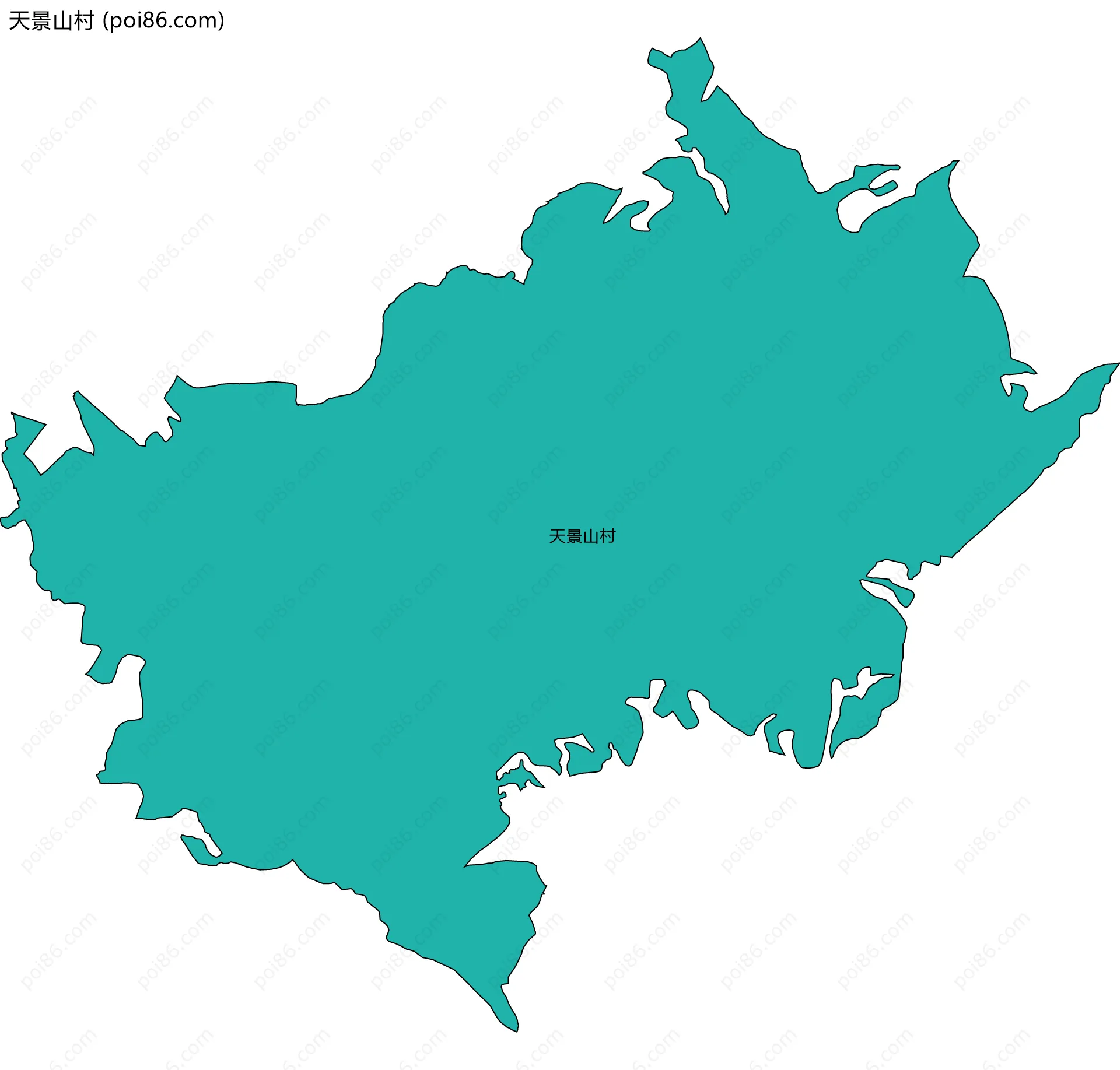 天景山村边界地图