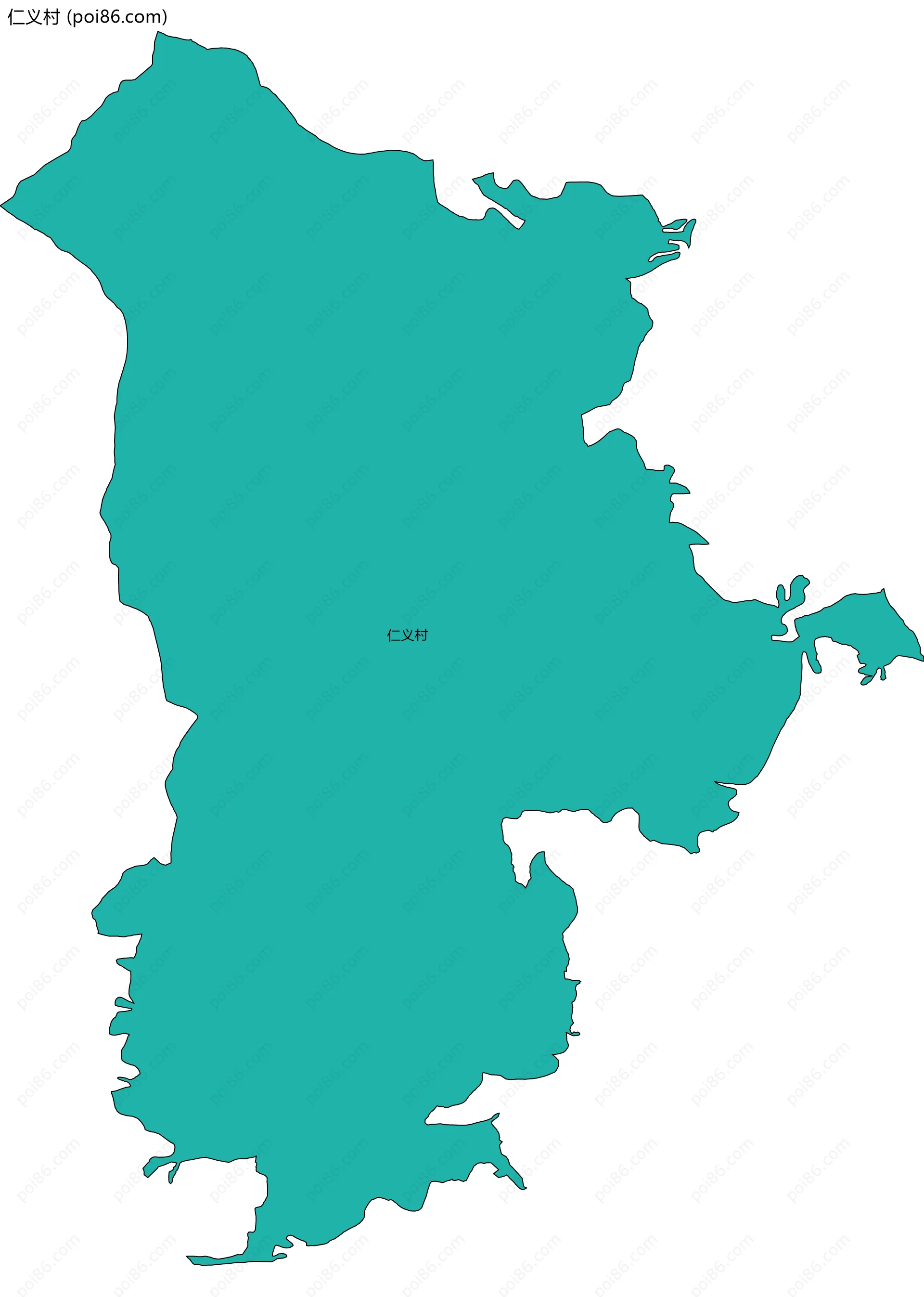 仁义村边界地图