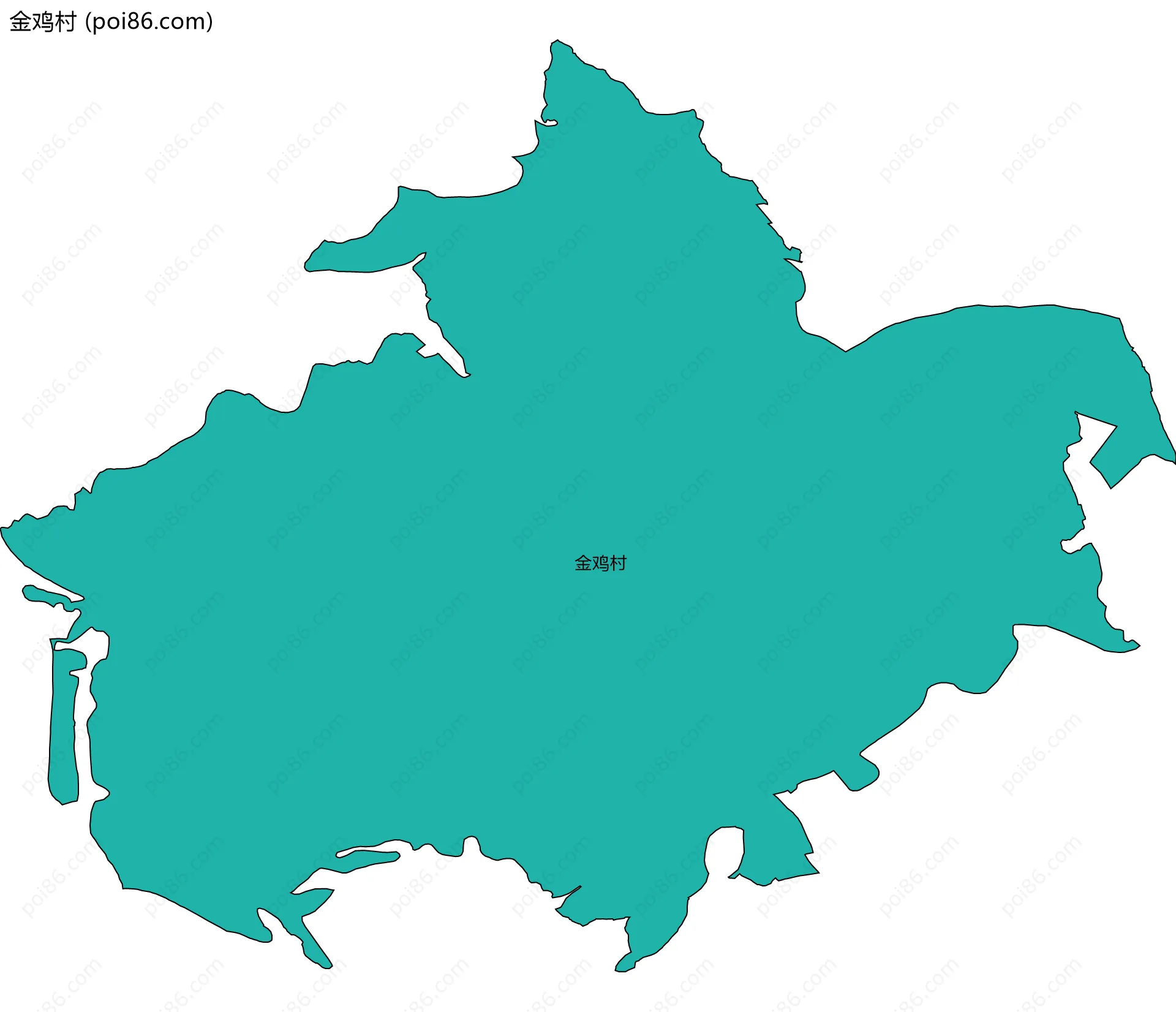 金鸡村边界地图