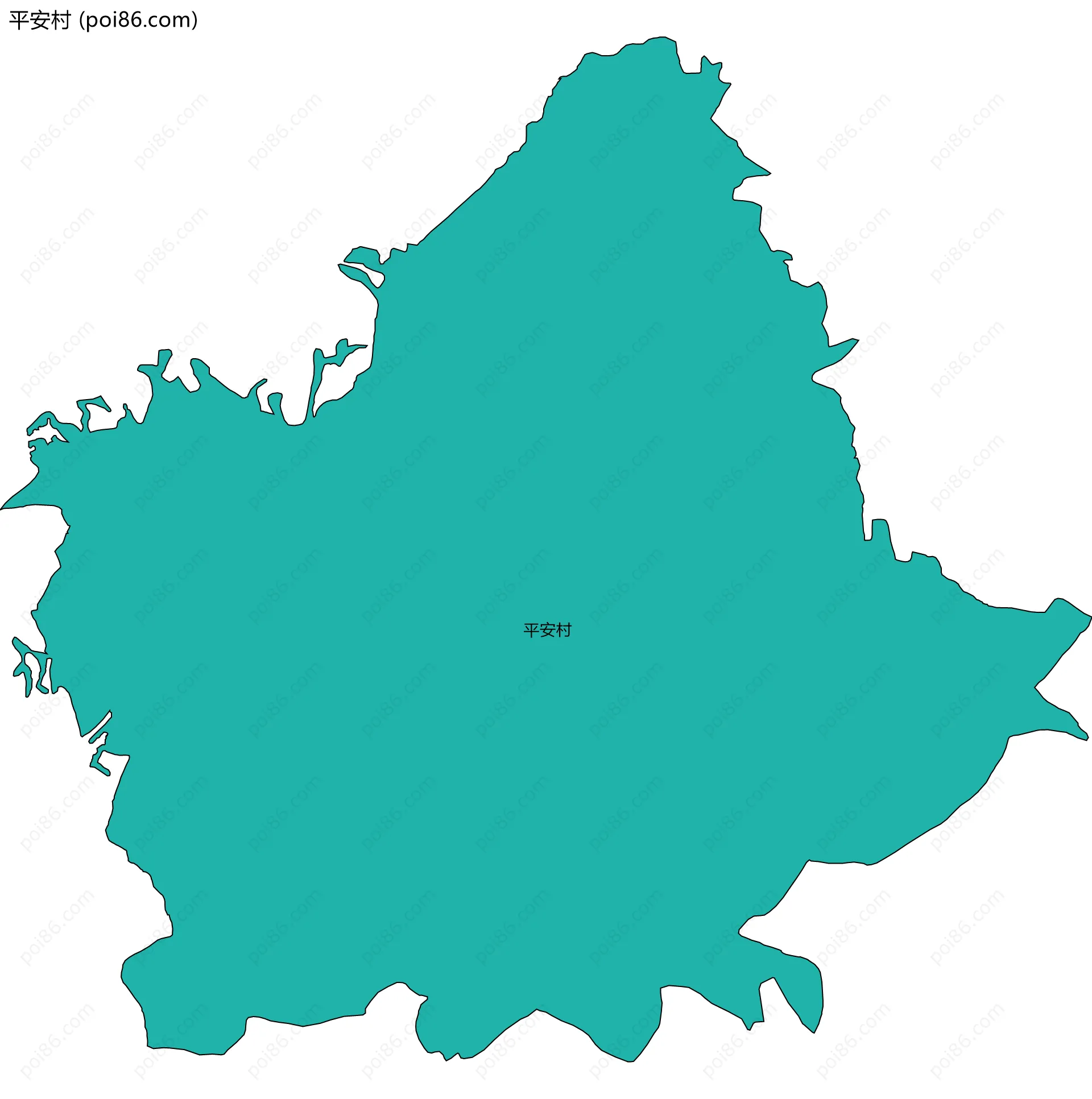 平安村边界地图