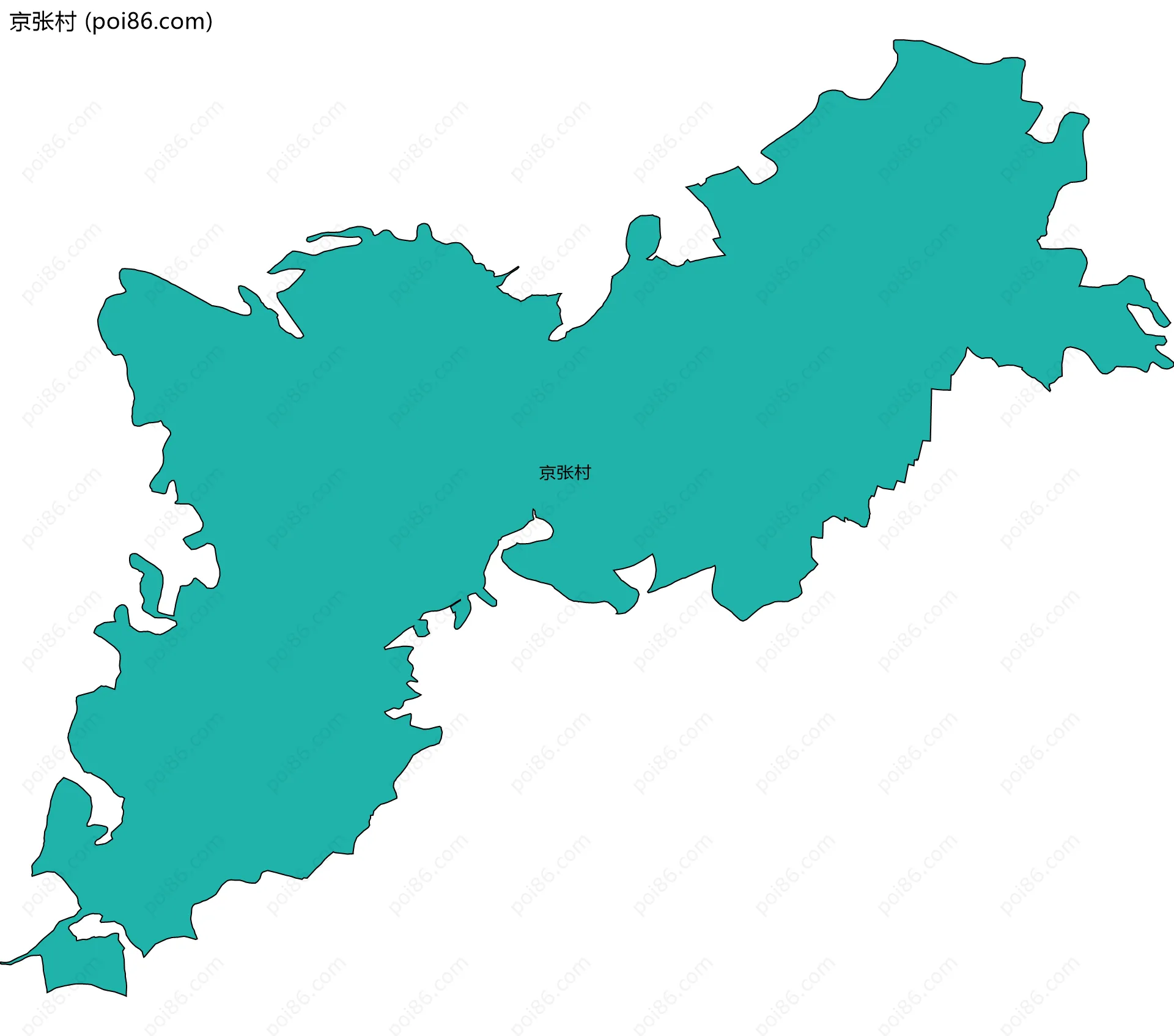 京张村边界地图