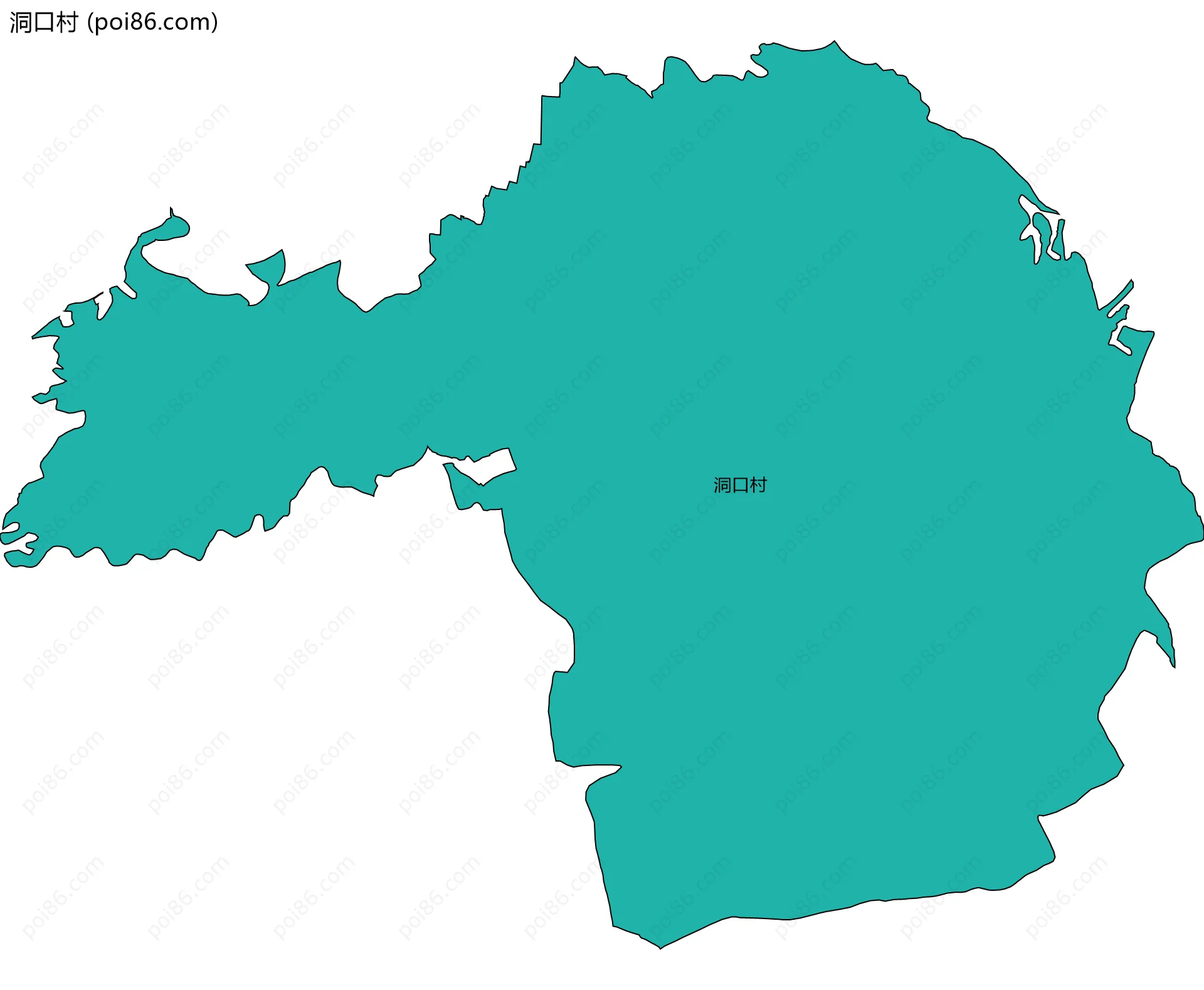 洞口村边界地图