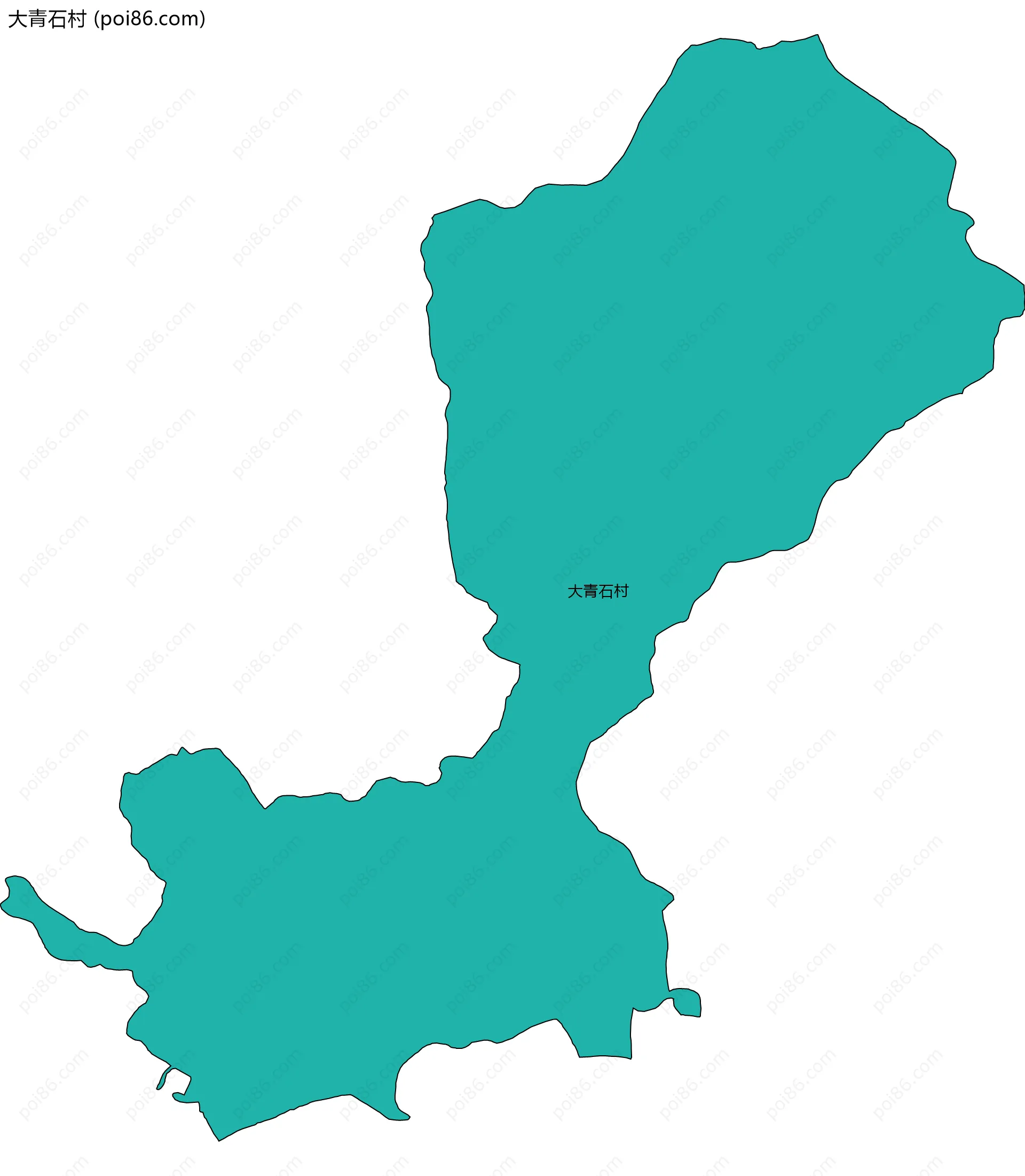 大青石村边界地图