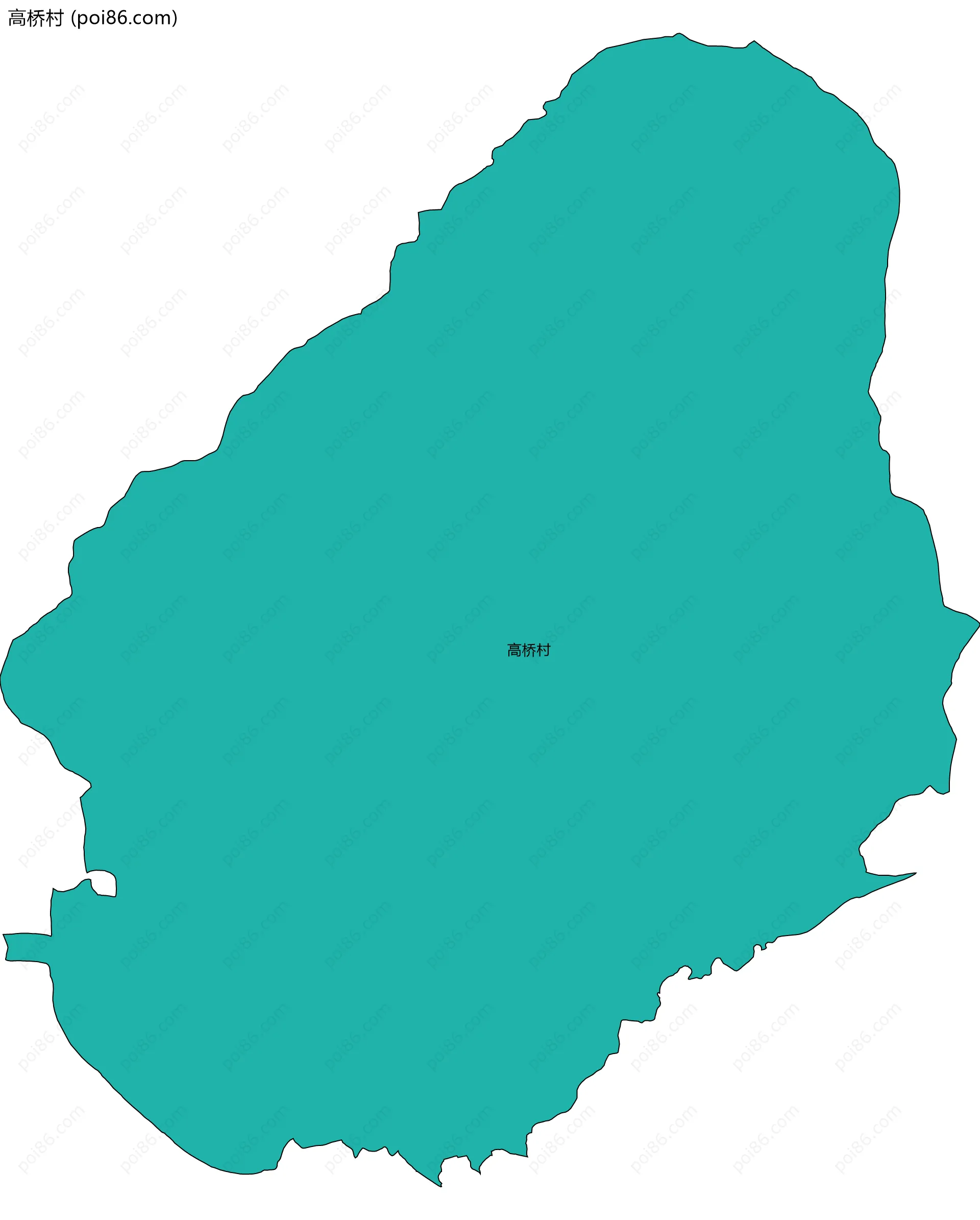 高桥村边界地图