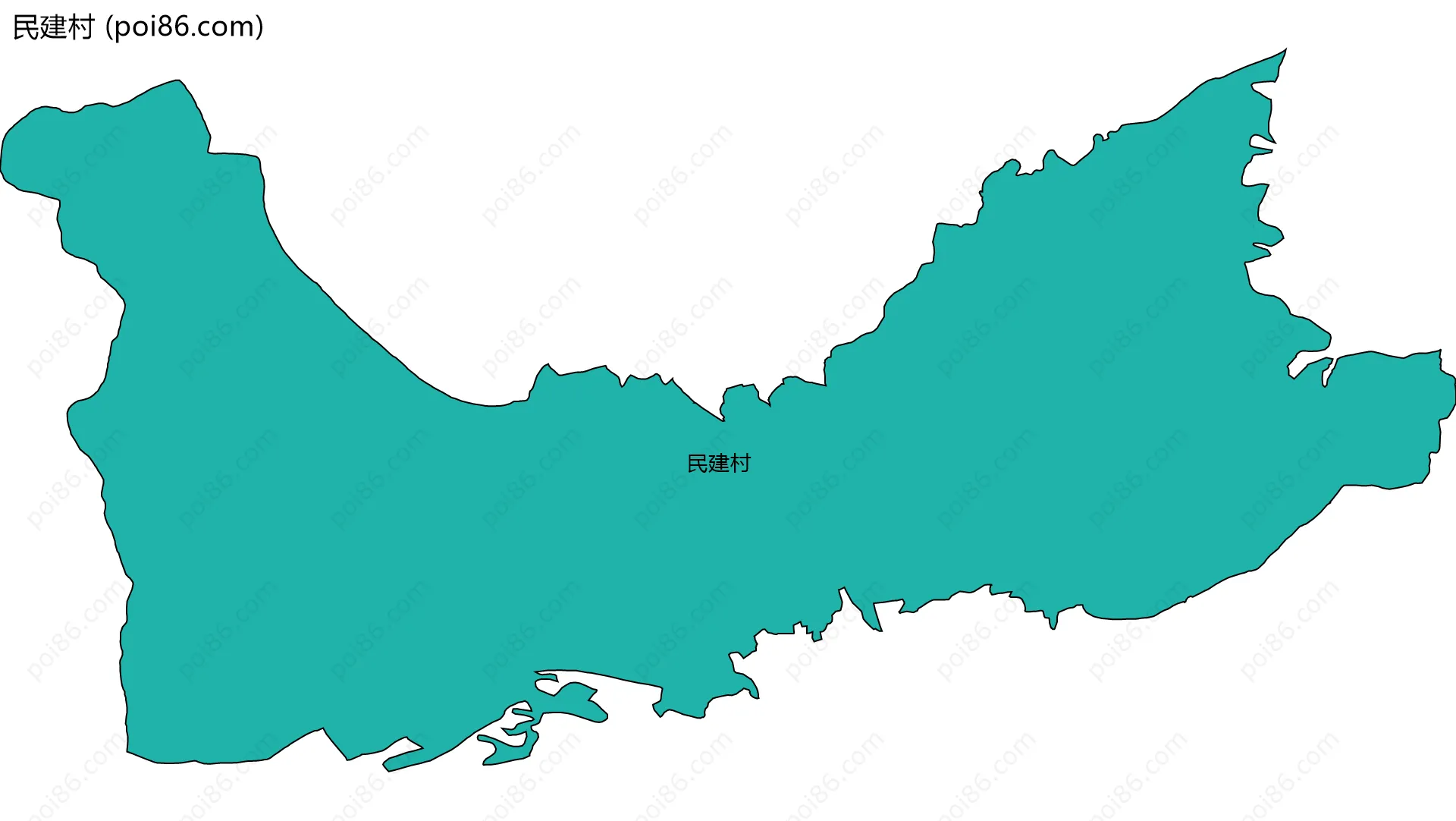 民建村边界地图