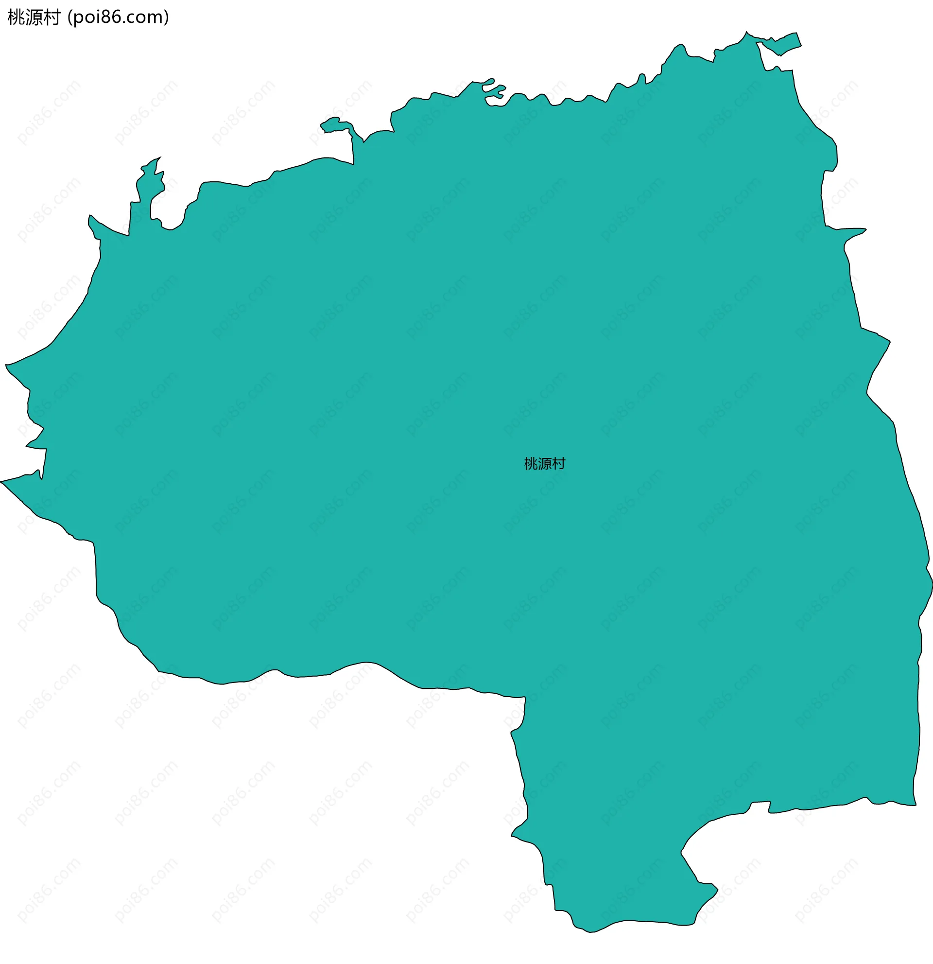 桃源村边界地图
