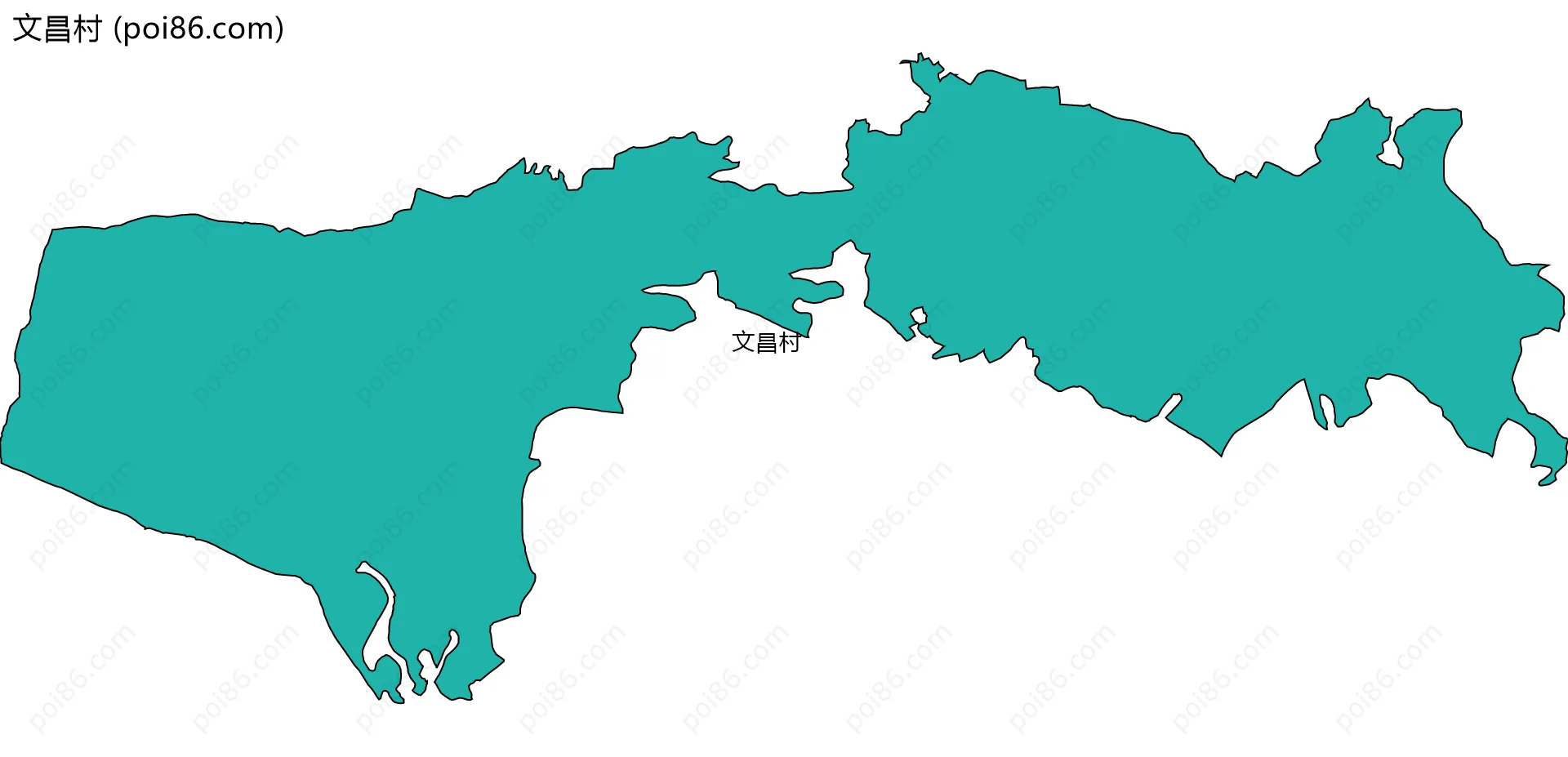 文昌村边界地图