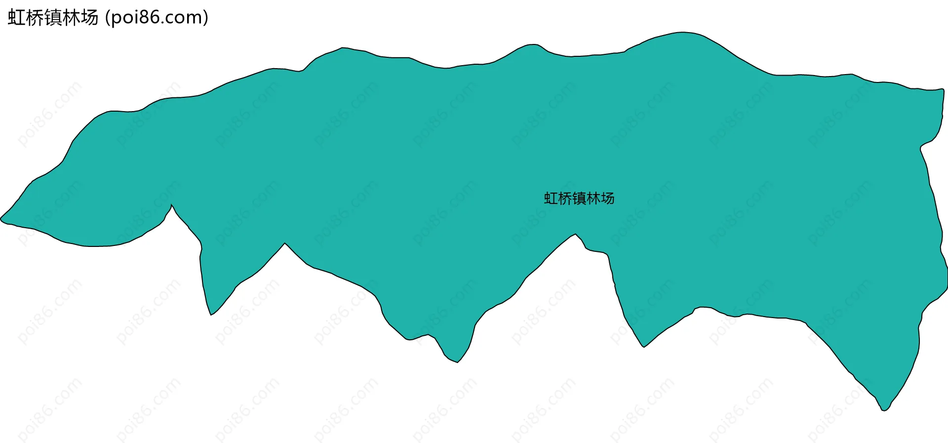 虹桥镇林场边界地图