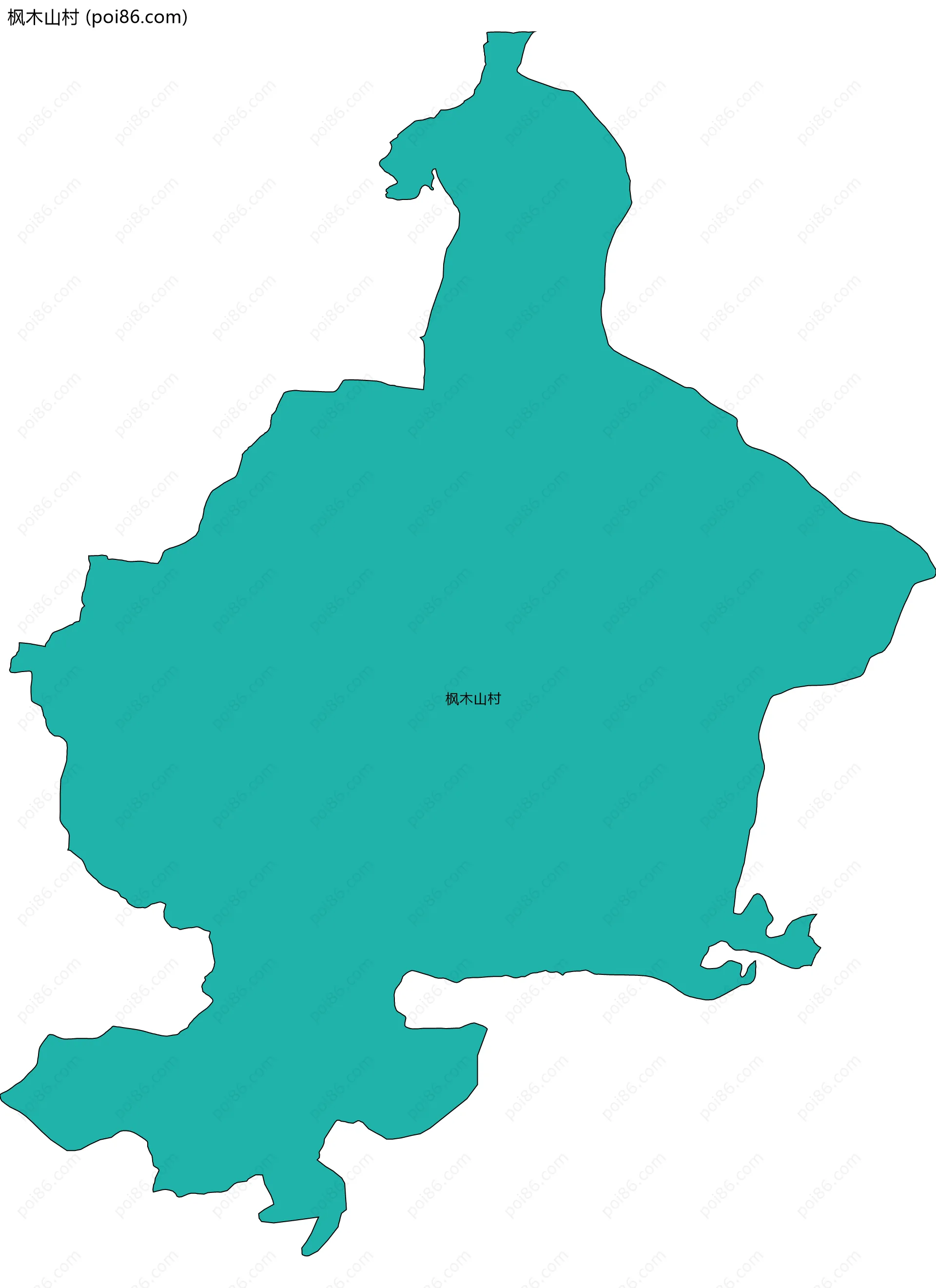 枫木山村边界地图