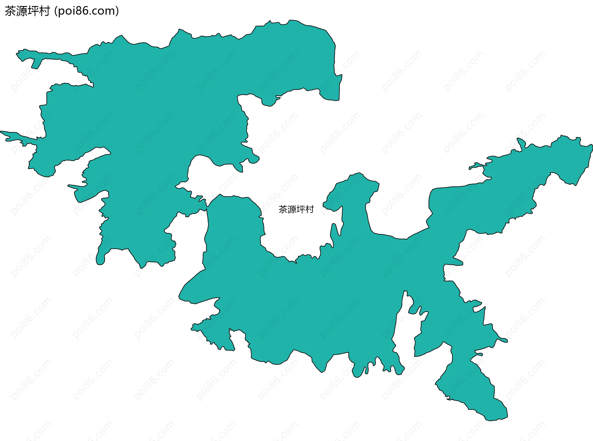 茶源坪村边界地图