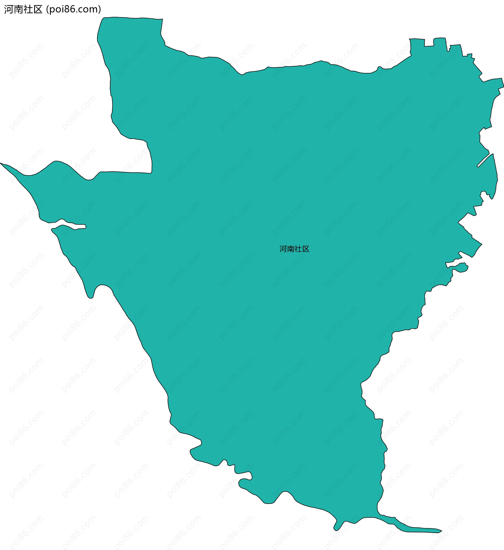 河南社区边界地图