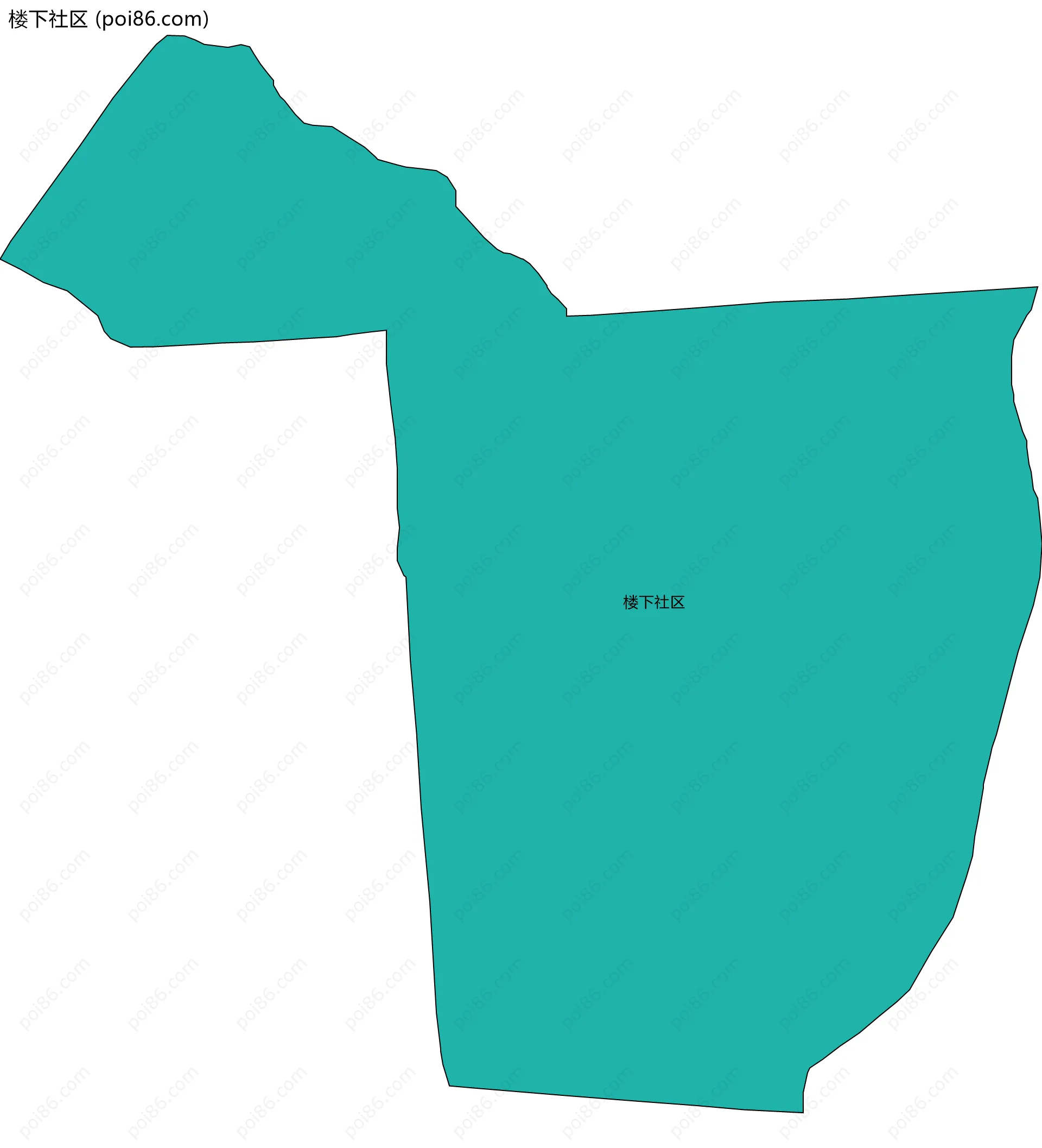 楼下社区边界地图